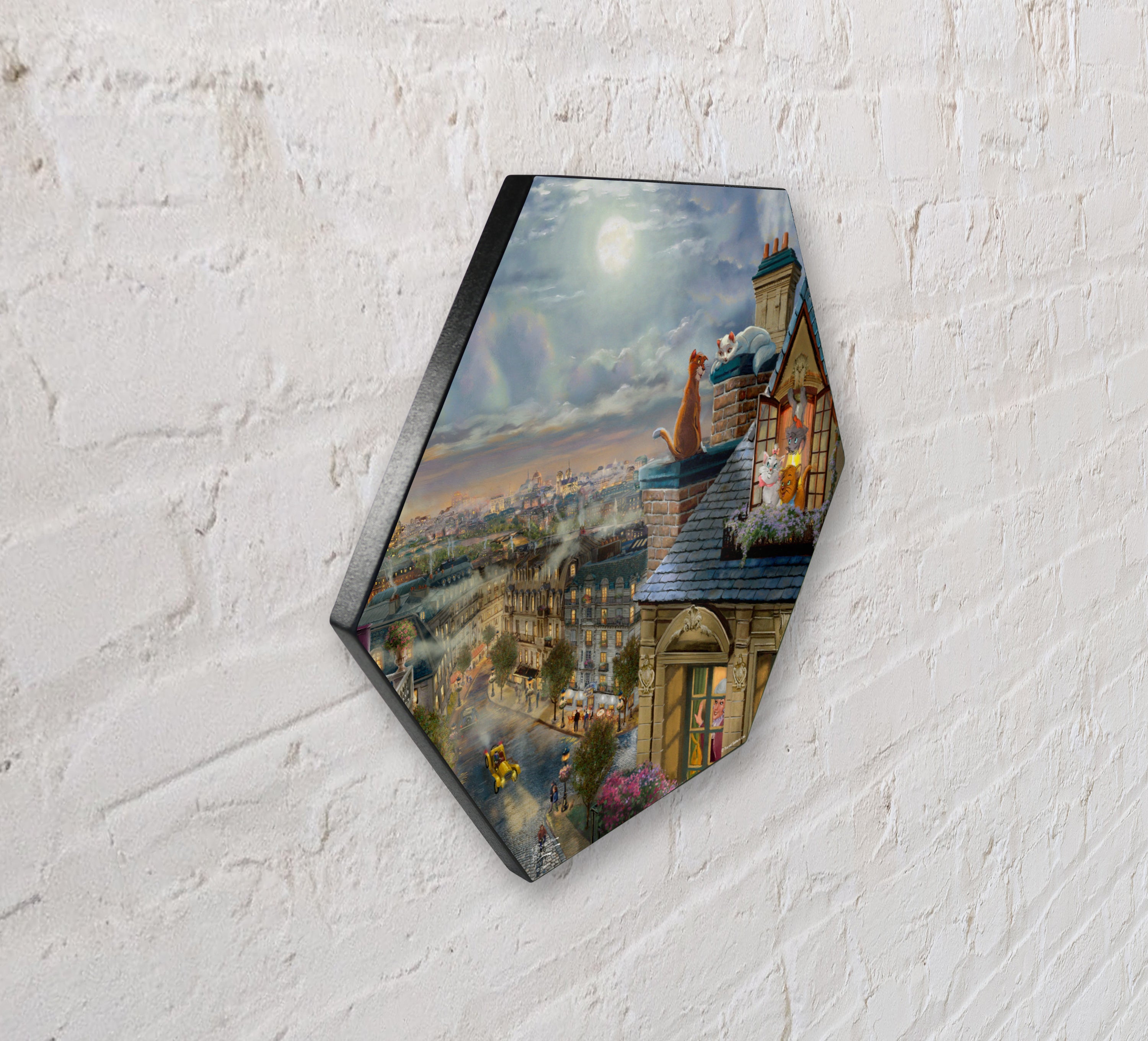 Disney (The Aristocats - Love Under the Moon) KNEXAGON® Wood Print WPHEX2612