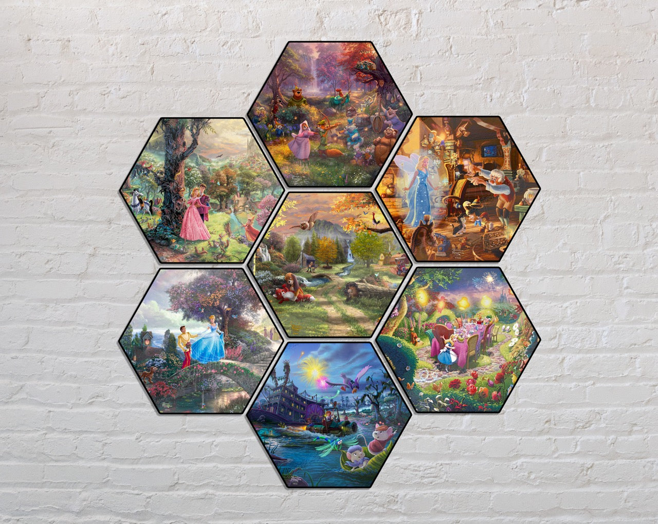 Disney (Fox and the Hound – Forever Friends) KNEXAGON™ Wood Print WPHEX2812