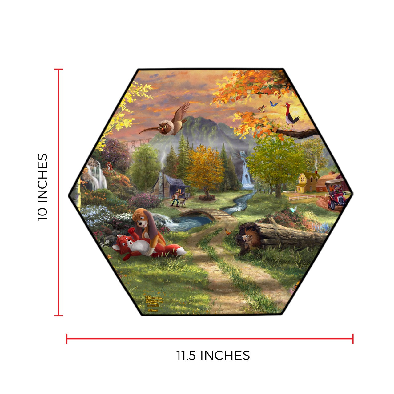 Disney (Fox and the Hound – Forever Friends) KNEXAGON™ Wood Print WPHEX2812