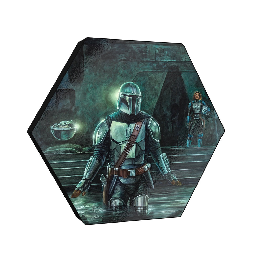 Star Wars (The Mandalorian - This Is The Way) KNEXAGON® Wood Print WPHEX2958