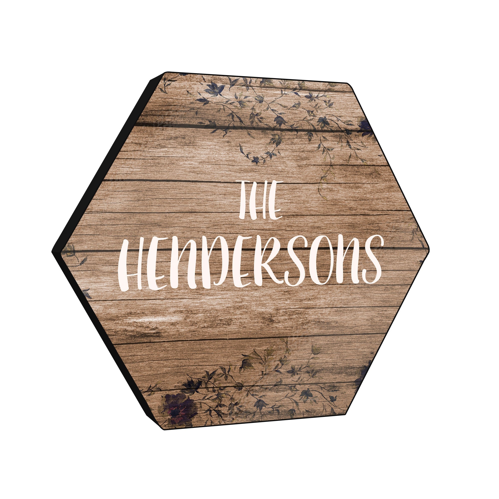 Family Collection (The Family - Light Wood -Personalized) Hexagon KNEXAGON Wood Print