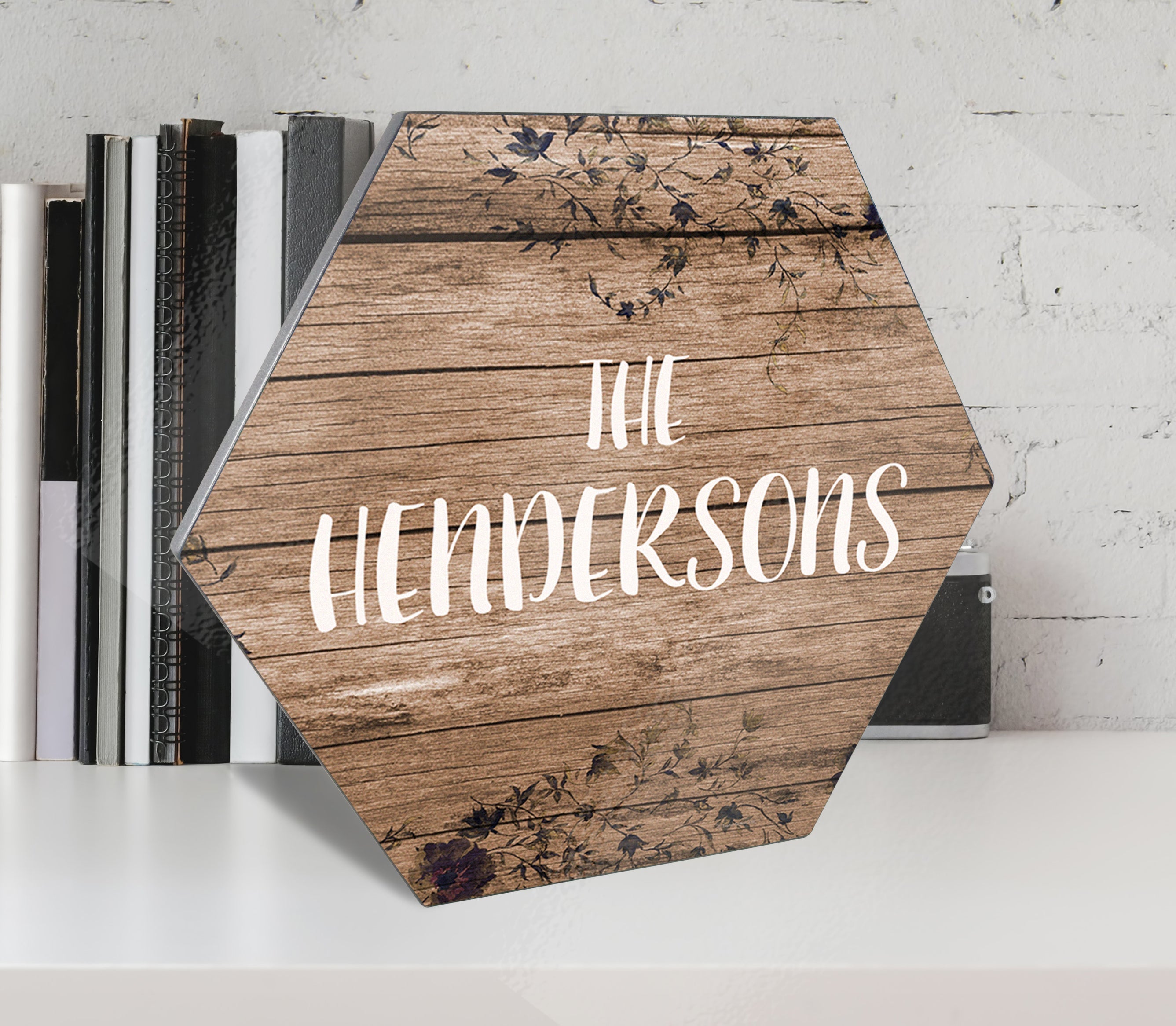 Family Collection (The Family - Light Wood -Personalized) Hexagon KNEXAGON Wood Print