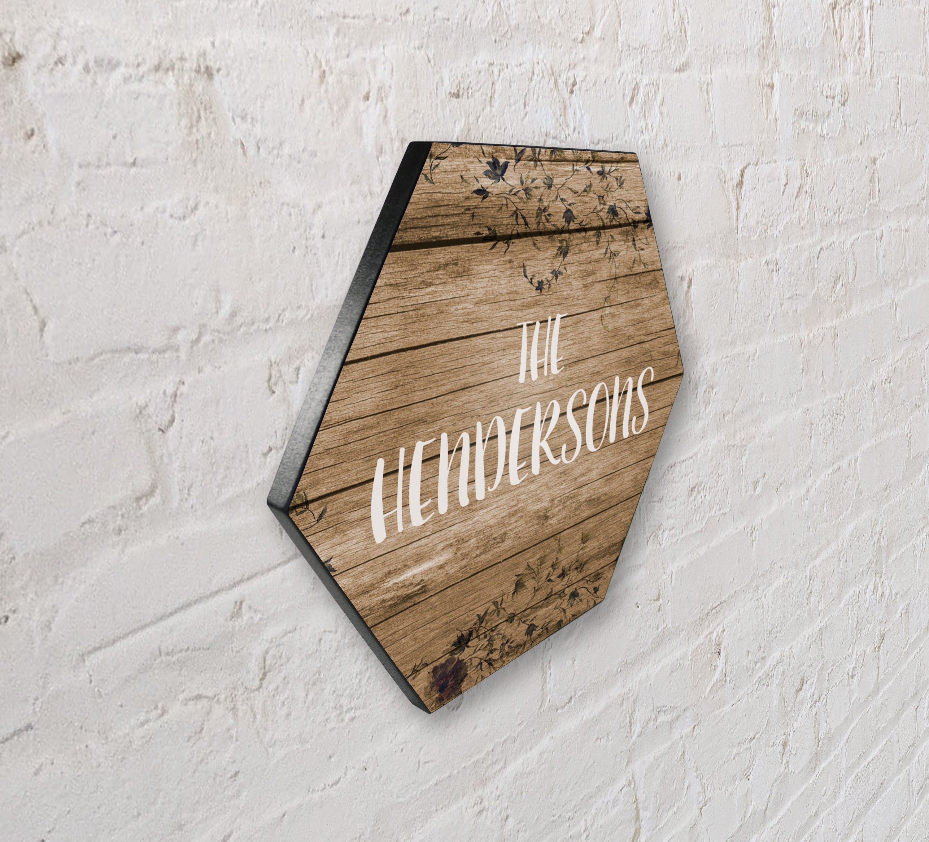 Family Collection (The Family - Light Wood -Personalized) Hexagon KNEXAGON Wood Print