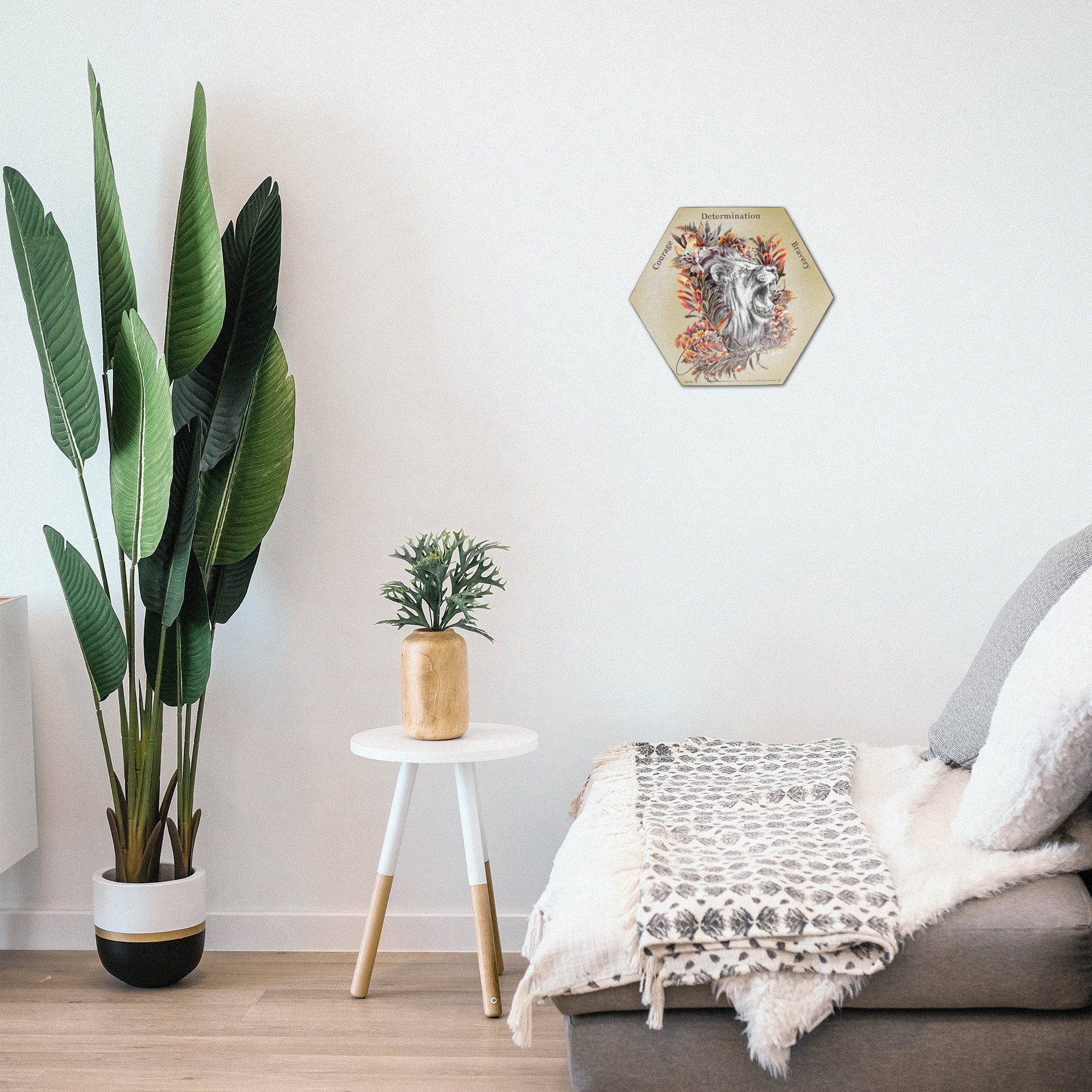 Harry Potter (Utilitarian Romance Gryffindor) KNEXAGON® Wood Print WPHEX3066UTROM