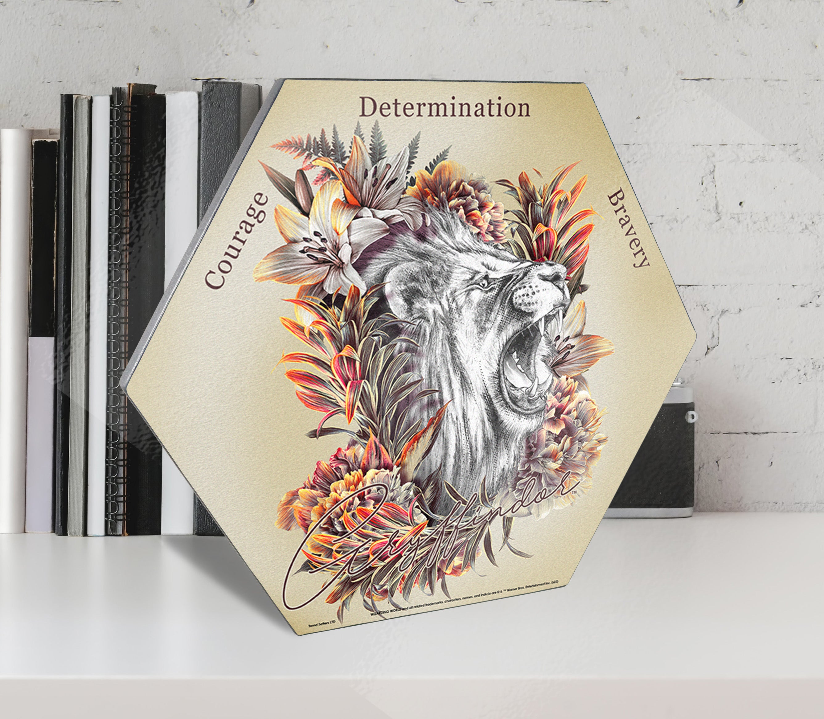 Harry Potter (Utilitarian Romance Gryffindor) KNEXAGON® Wood Print WPHEX3066UTROM