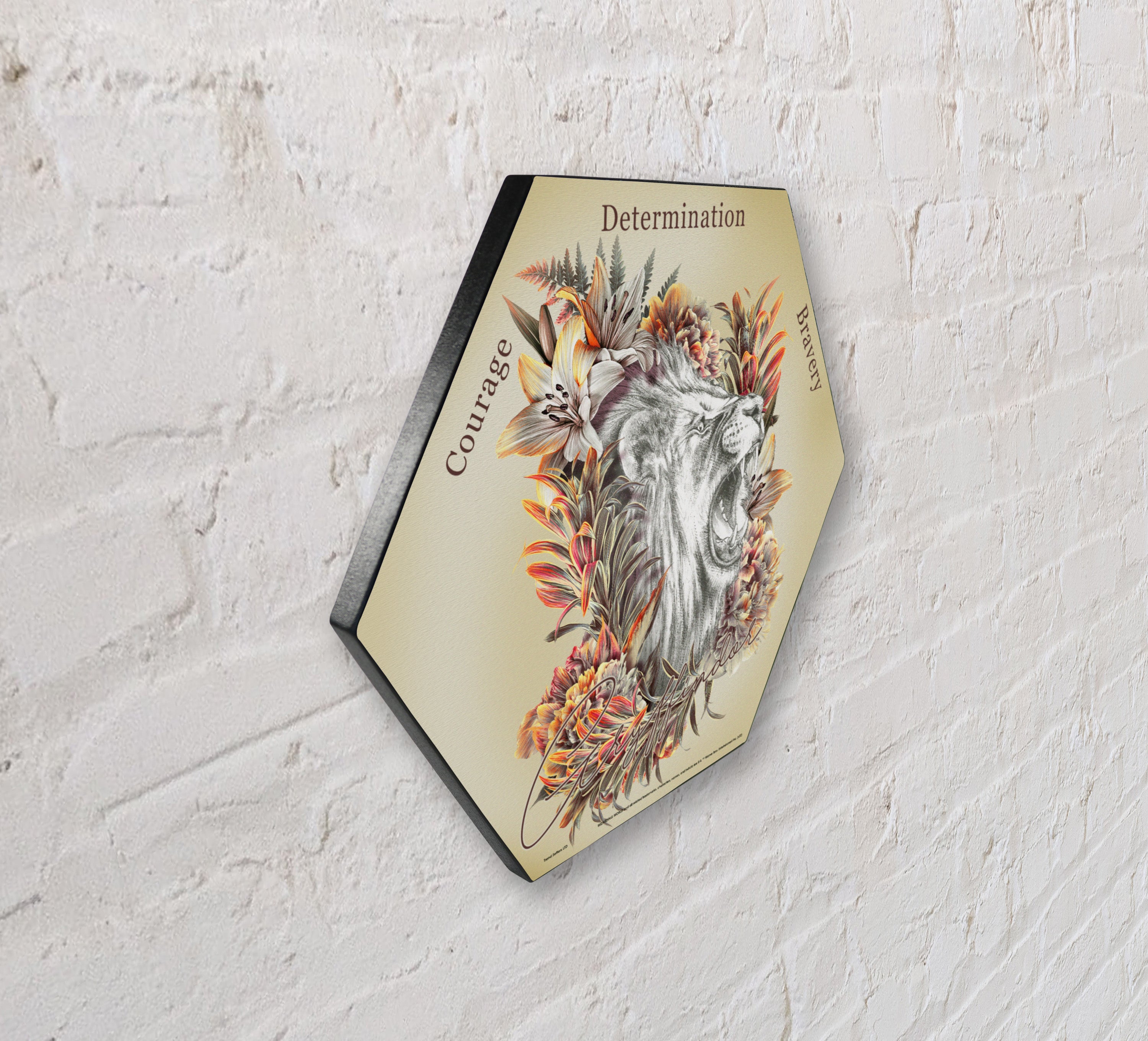 Harry Potter (Utilitarian Romance Gryffindor) KNEXAGON® Wood Print WPHEX3066UTROM