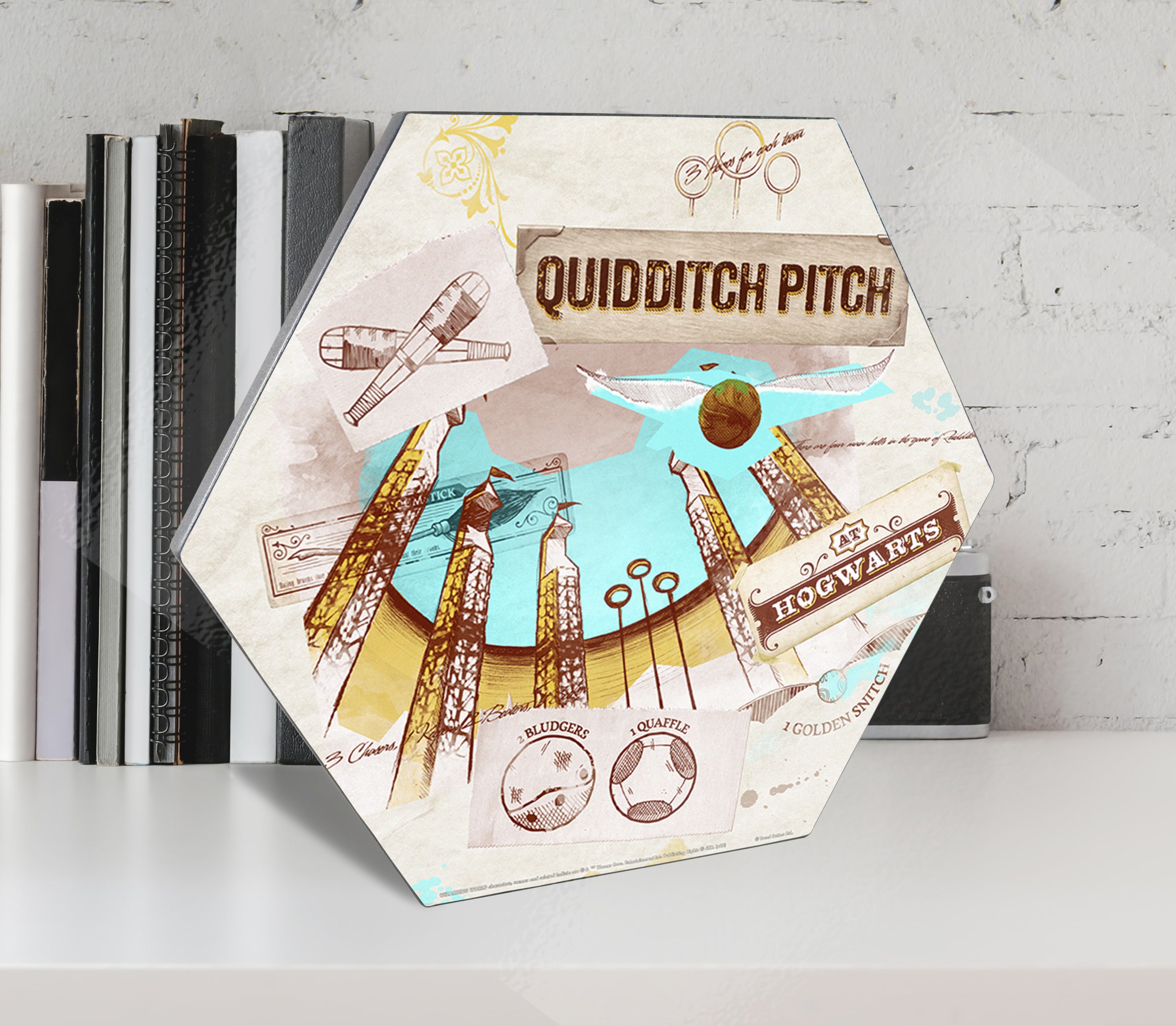 Harry Potter (Quidditch Pitch) KNEXAGON® Wood Print WPHEX3143HPPL