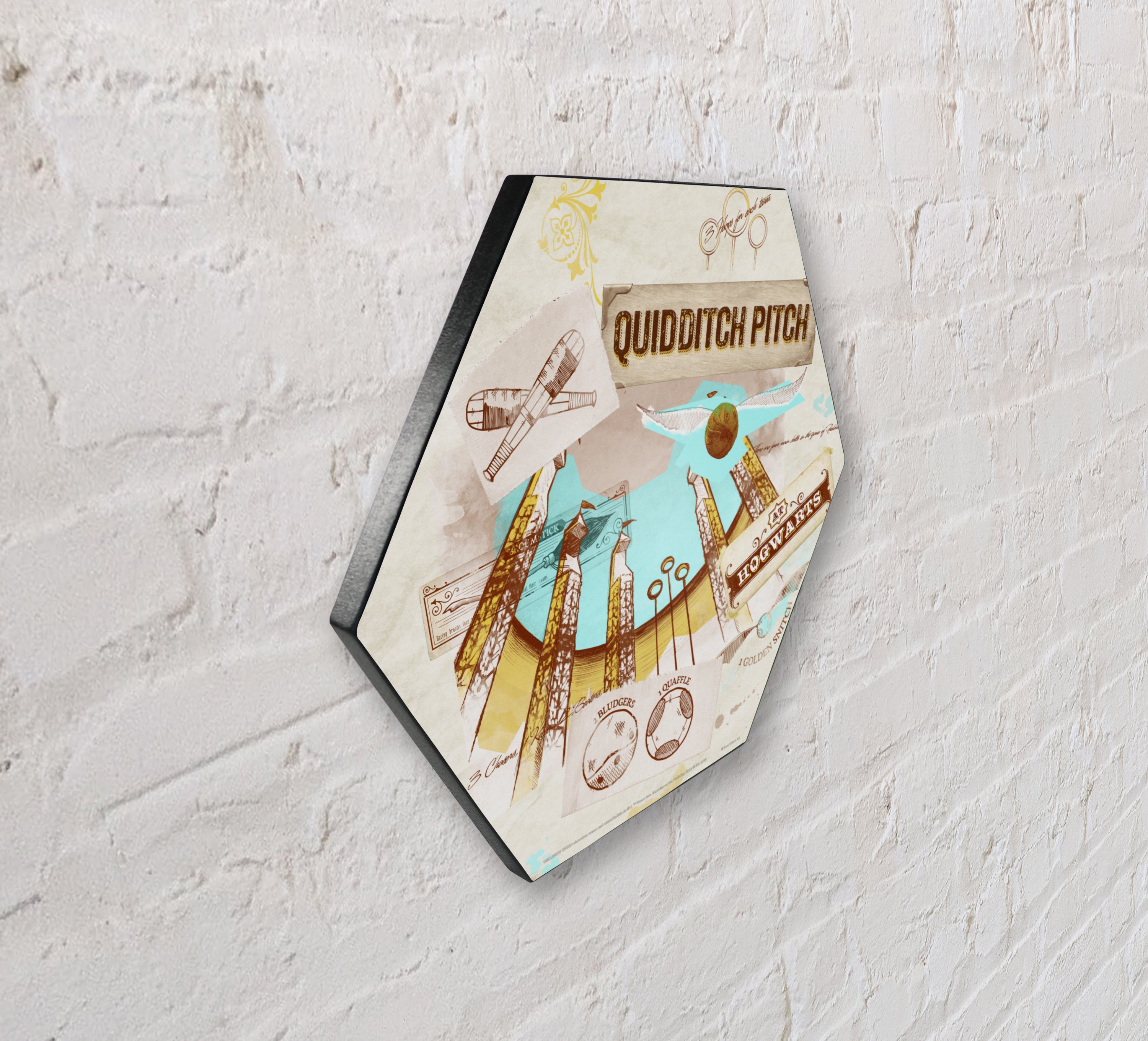 Harry Potter (Quidditch Pitch) KNEXAGON® Wood Print WPHEX3143HPPL