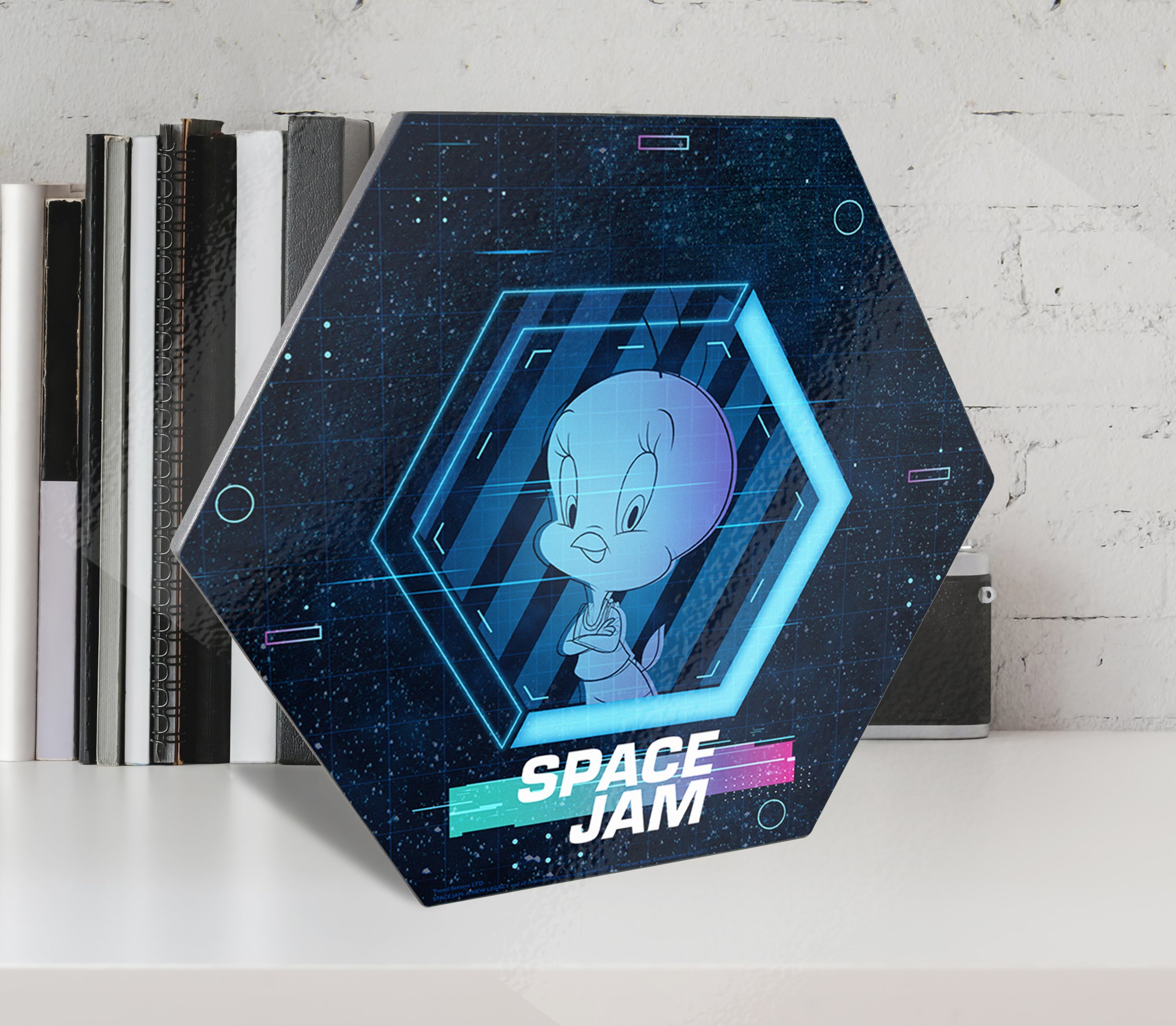 Space Jam: A New Legacy (Tune Squad- Tweety Bird) KNEXAGON® Wood Print WPHEX3199SJTS