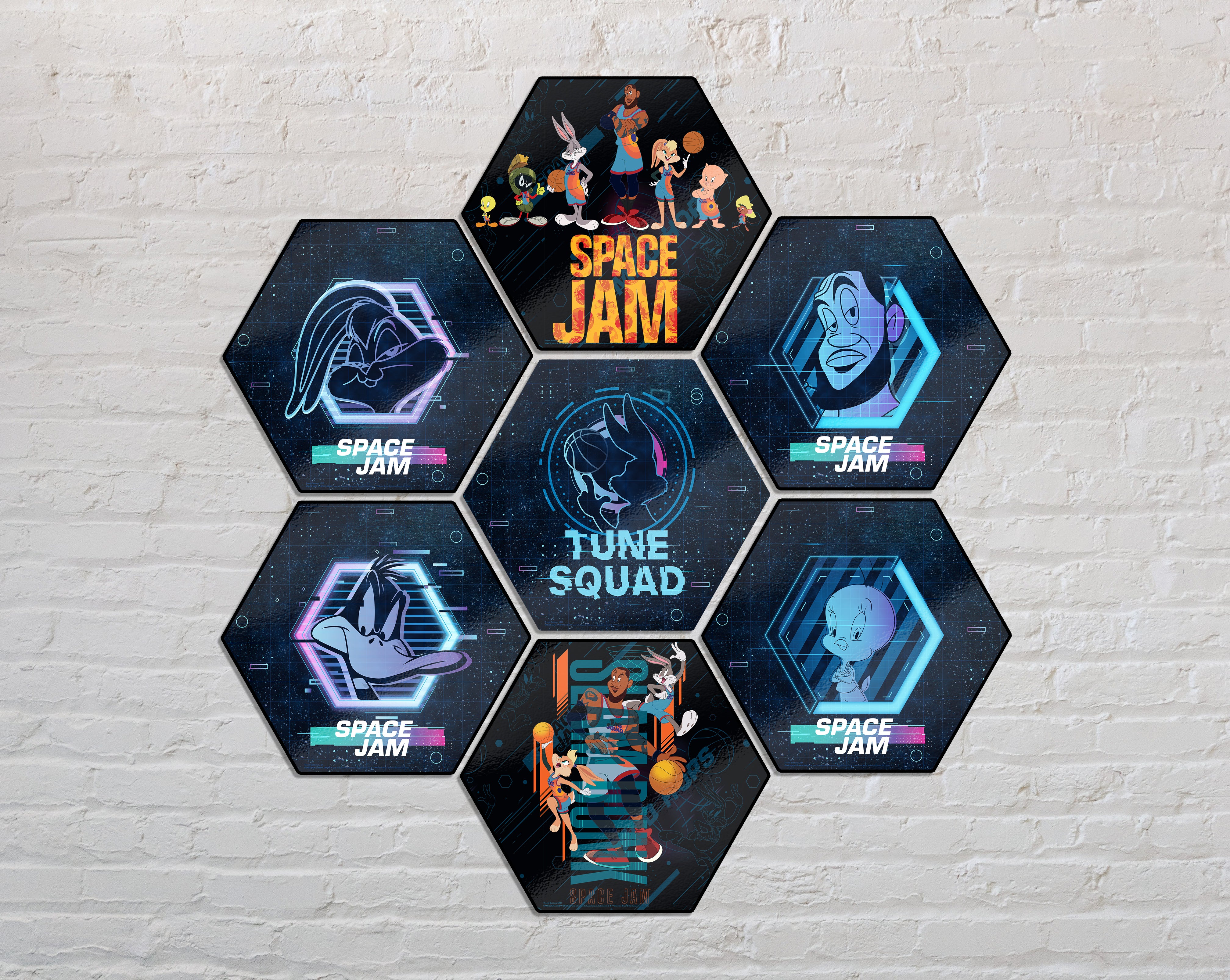 Space Jam: A New Legacy (Tune Squad- Tweety Bird) KNEXAGON® Wood Print WPHEX3199SJTS