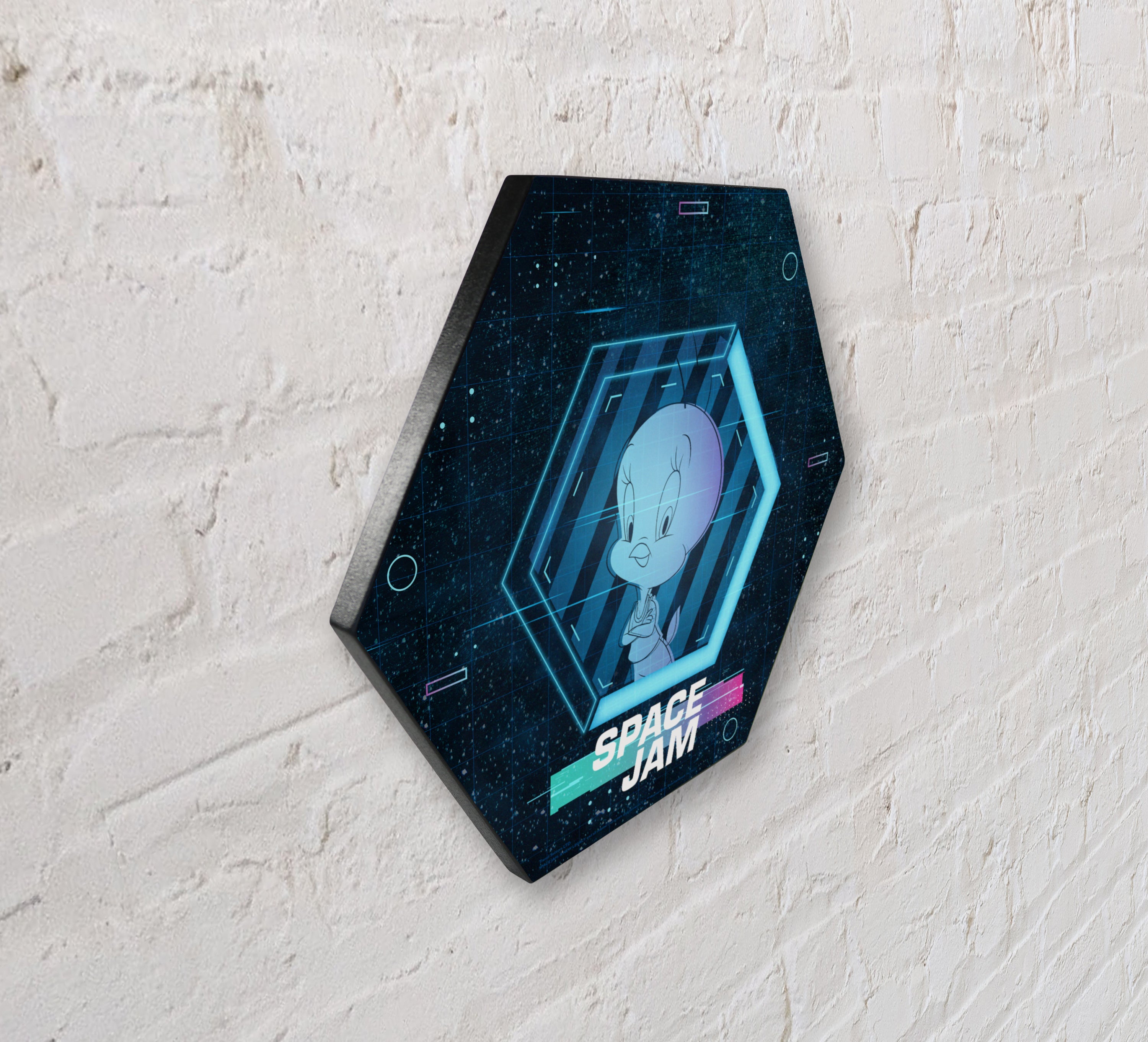 Space Jam: A New Legacy (Tune Squad- Tweety Bird) KNEXAGON® Wood Print WPHEX3199SJTS