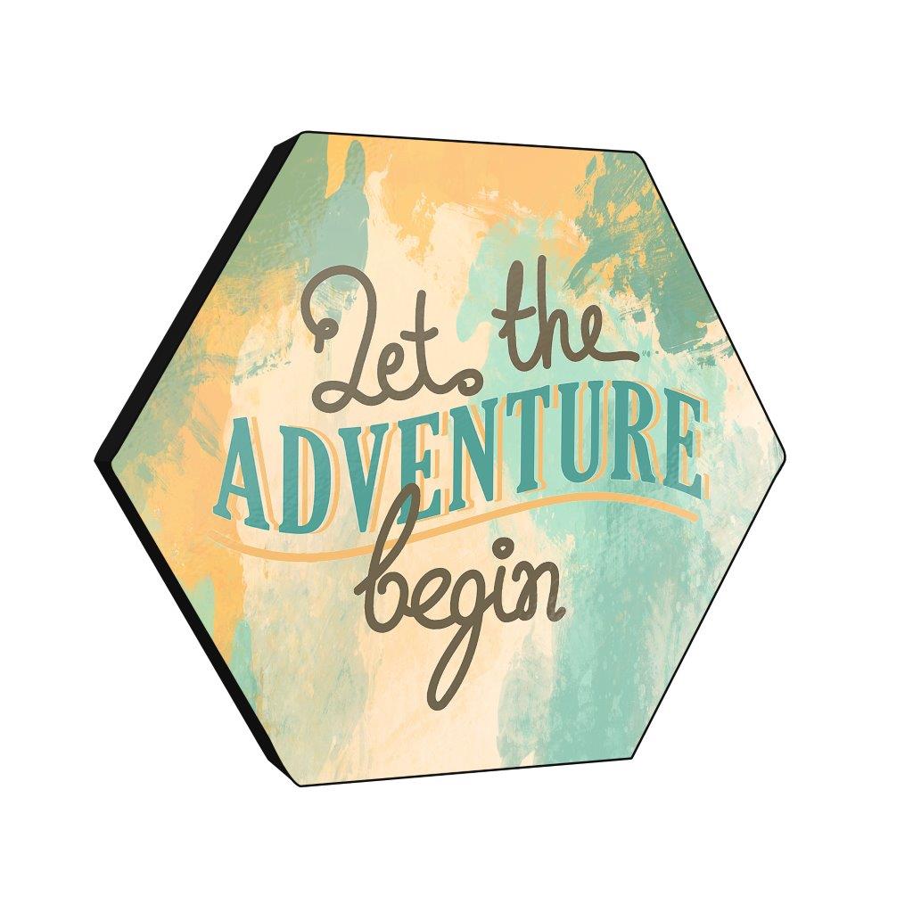 Trend Setters Original (Let the Adventure Begin) KNEXAGON™ Wood Print WPHEX3254