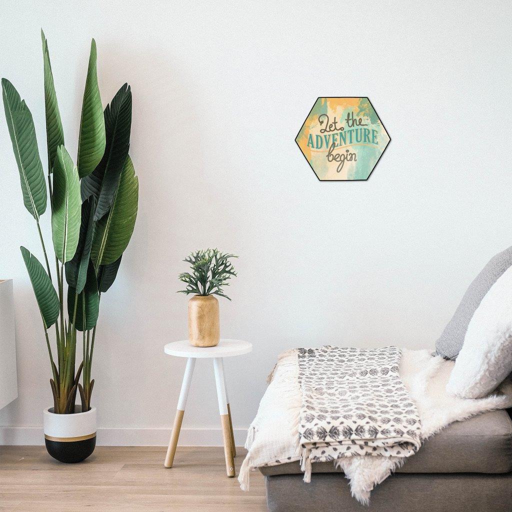 Trend Setters Original (Let the Adventure Begin) KNEXAGON™ Wood Print WPHEX3254