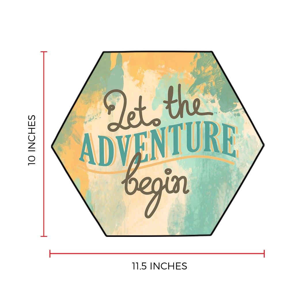 Trend Setters Original (Let the Adventure Begin) KNEXAGON™ Wood Print WPHEX3254