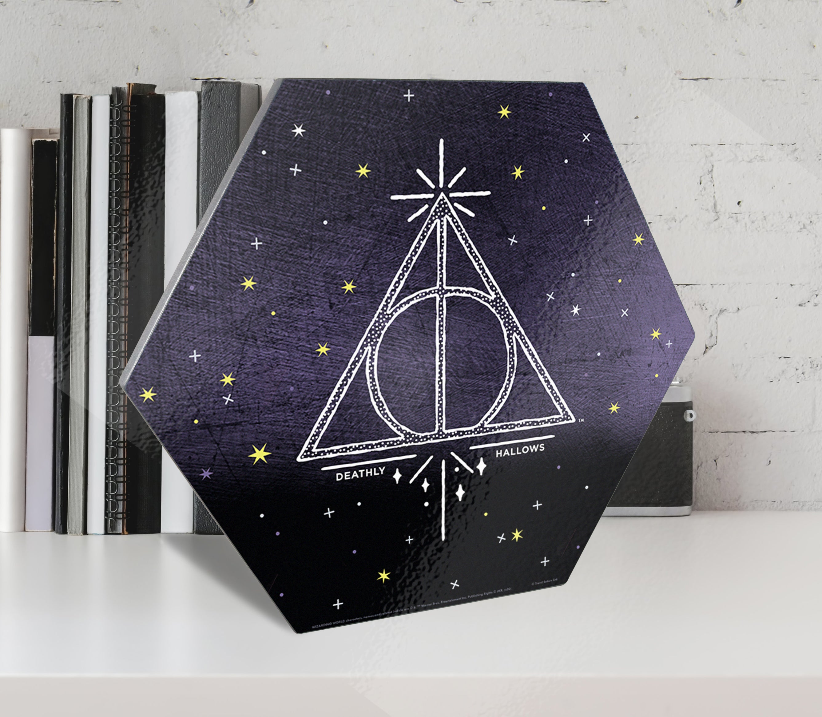 Harry Potter (Deathly Hallows - Artifact Constellation) KNEXAGON® Wood Print WPHEX3297HPAR
