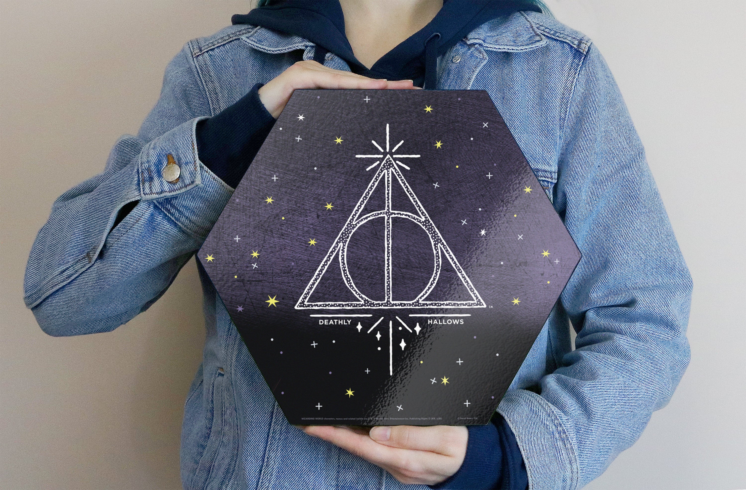 Harry Potter (Deathly Hallows - Artifact Constellation) KNEXAGON® Wood Print WPHEX3297HPAR