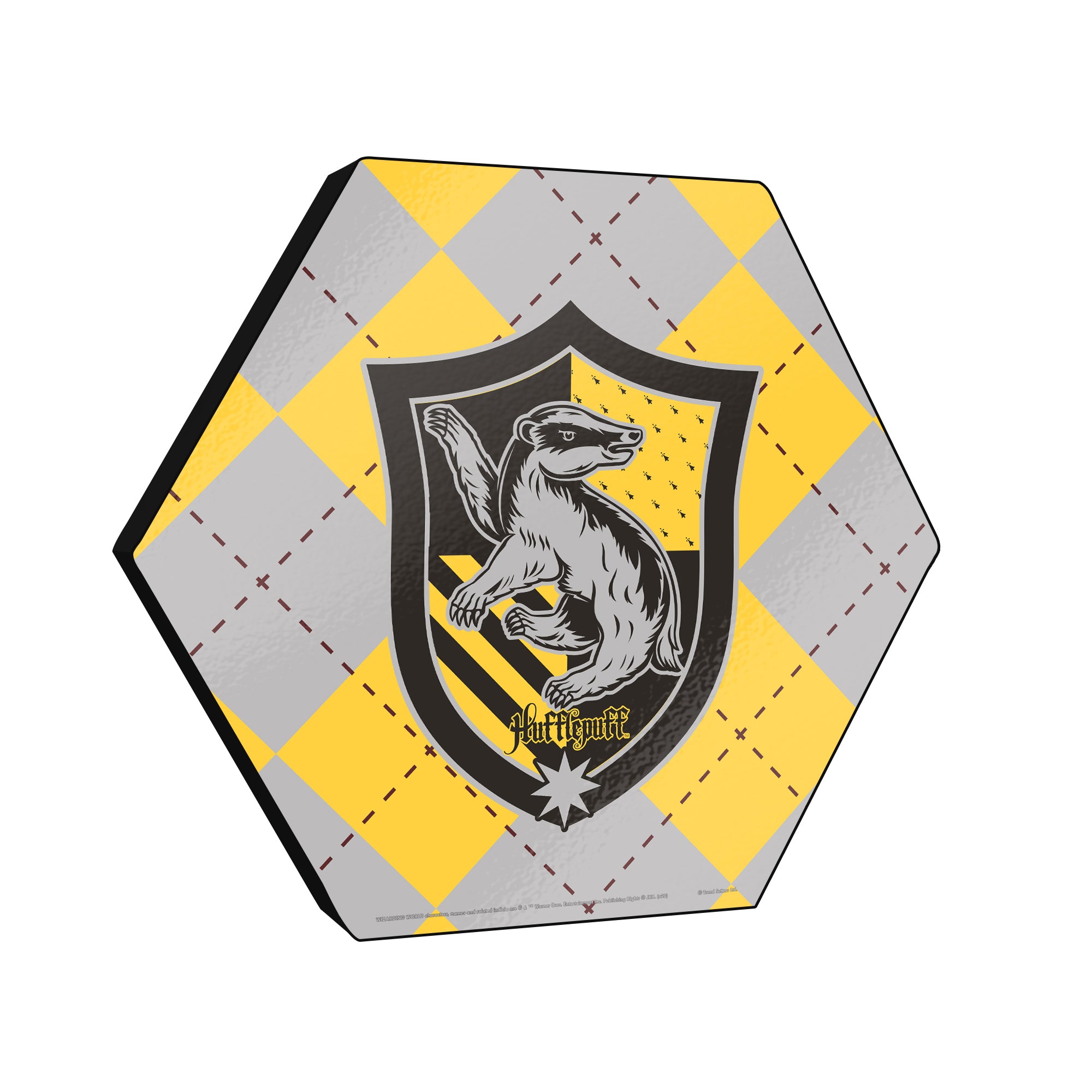 Harry Potter (Hufflepuff Plaid) KNEXAGON® Wood Print WPHEX3341HPHS