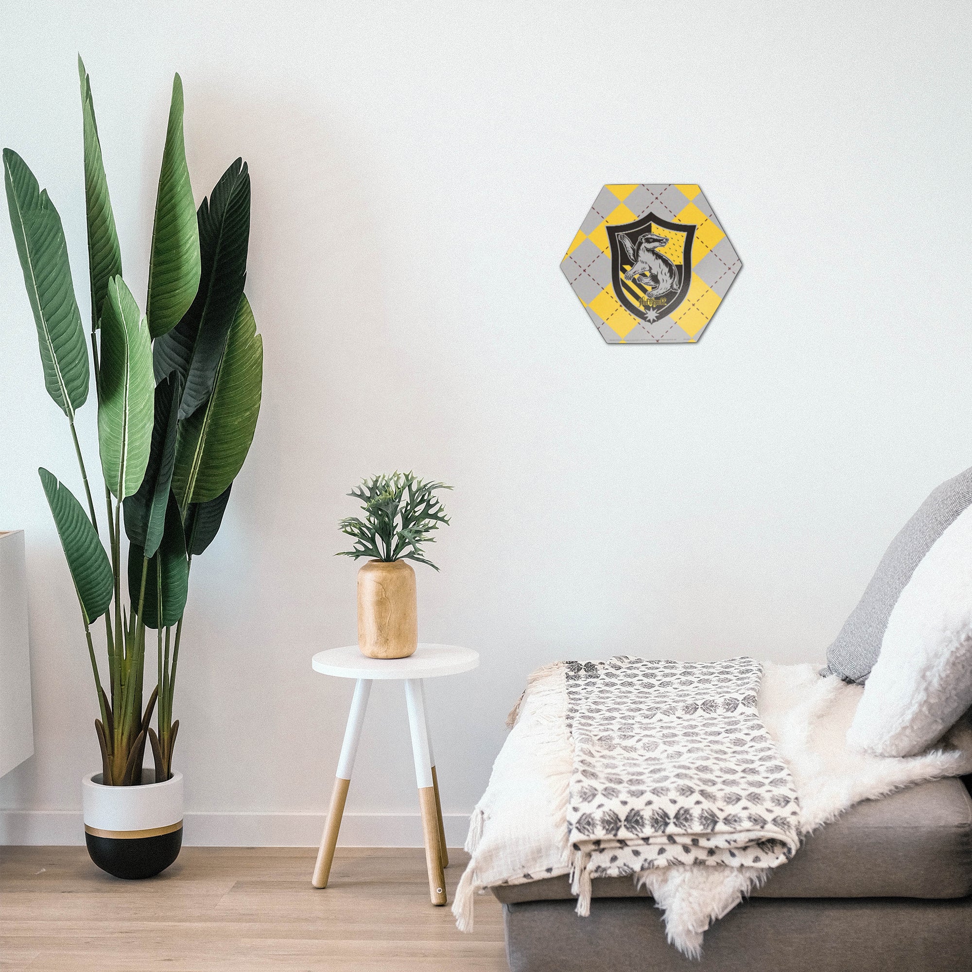 Harry Potter (Hufflepuff Plaid) KNEXAGON® Wood Print WPHEX3341HPHS