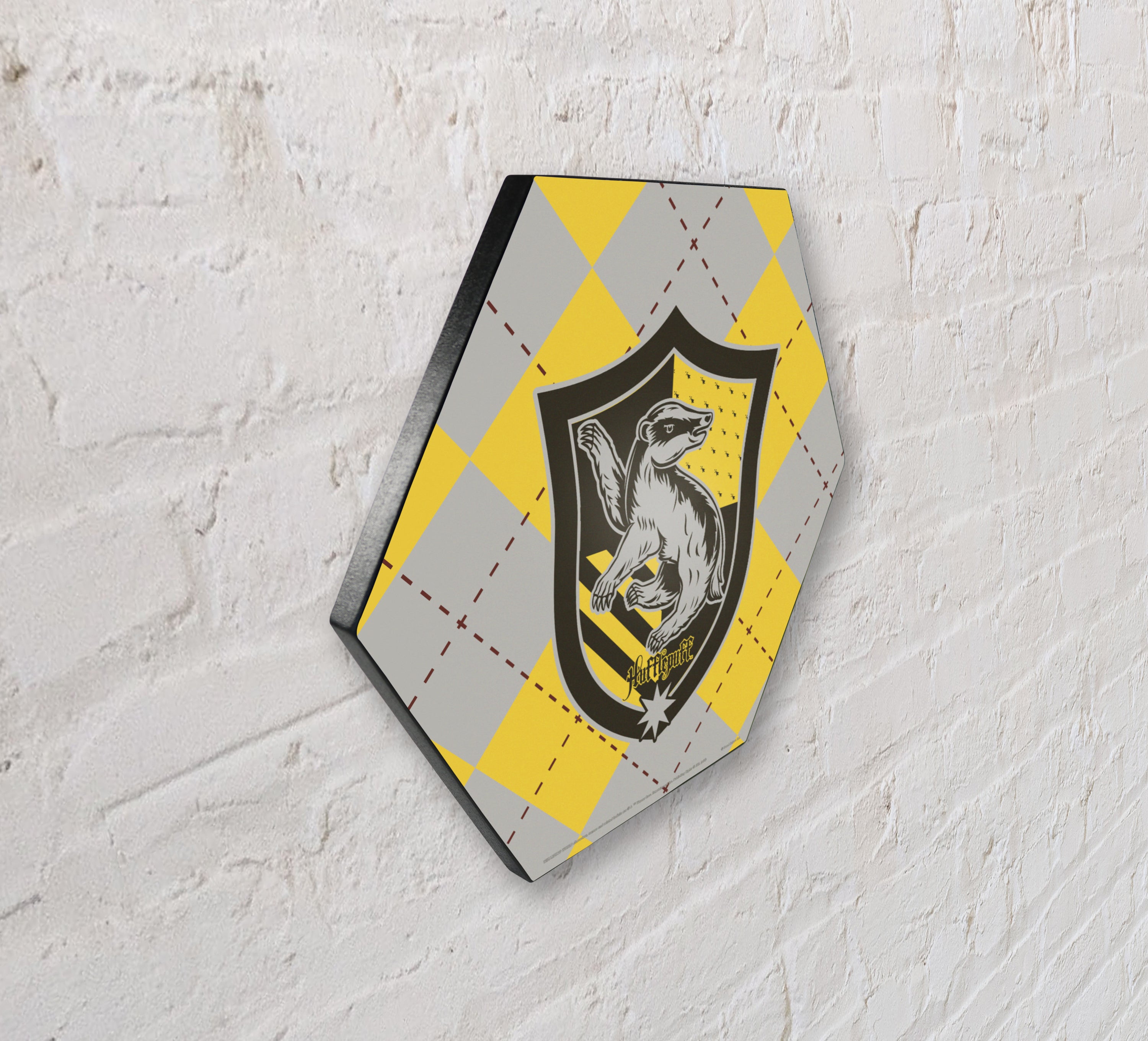 Harry Potter (Hufflepuff Plaid) KNEXAGON® Wood Print WPHEX3341HPHS