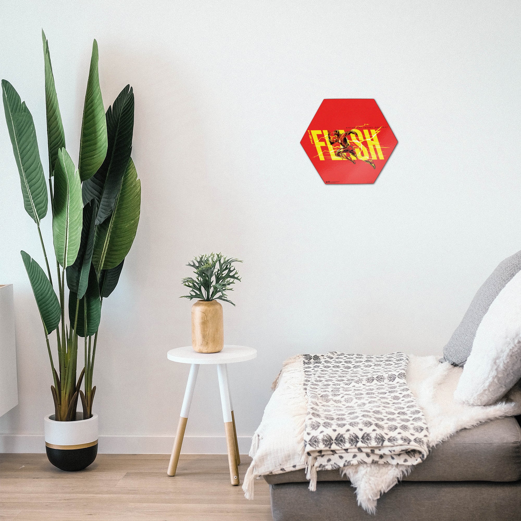 The Flash (Saving the Future and Past) KNEXAGON® Wood Print WPHEX3361