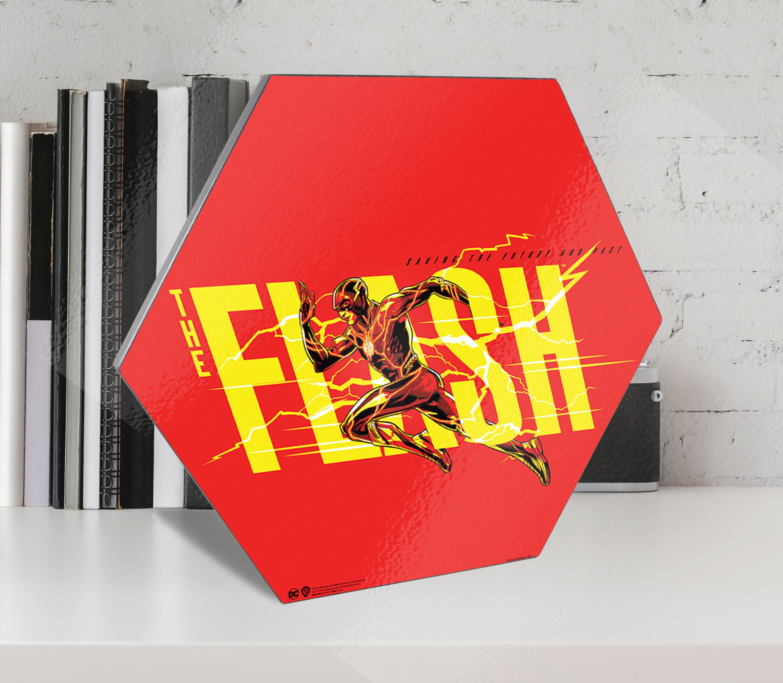 The Flash (Saving the Future and Past) KNEXAGON® Wood Print WPHEX3361