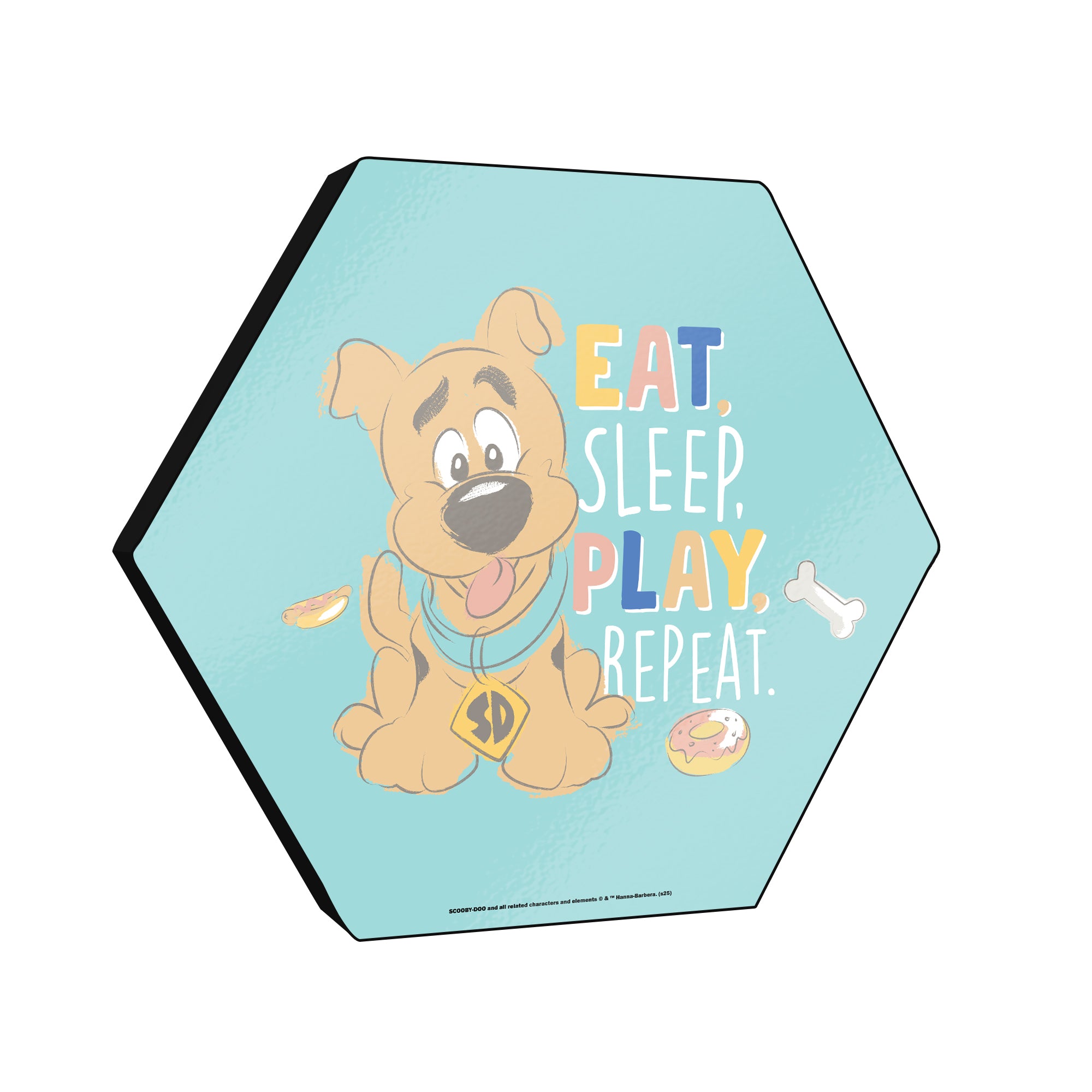 Scooby-Doo (Eat Sleep Play) KNEXAGON® Wood Print WPHEX3418
