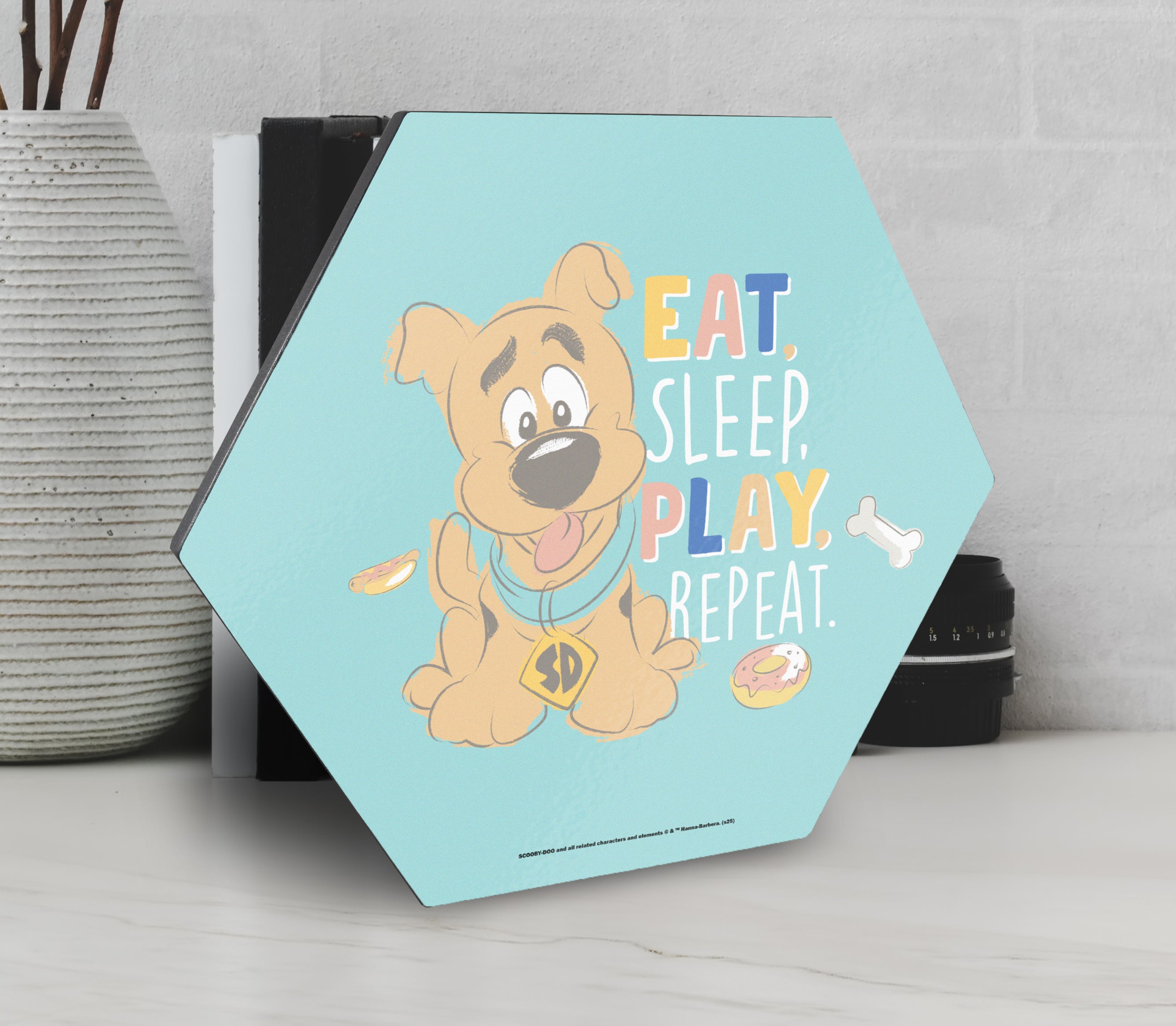 Scooby-Doo (Eat Sleep Play) KNEXAGON® Wood Print WPHEX3418