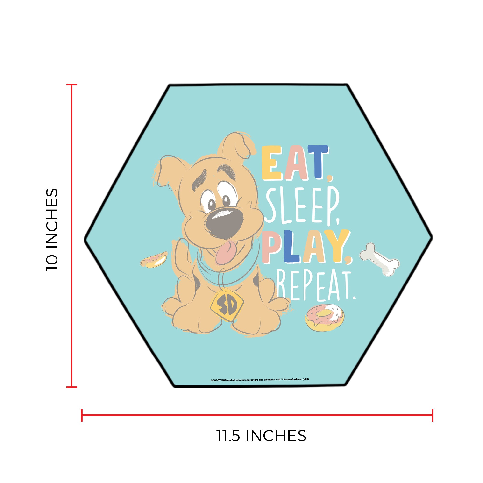 Scooby-Doo (Eat Sleep Play) KNEXAGON® Wood Print WPHEX3418