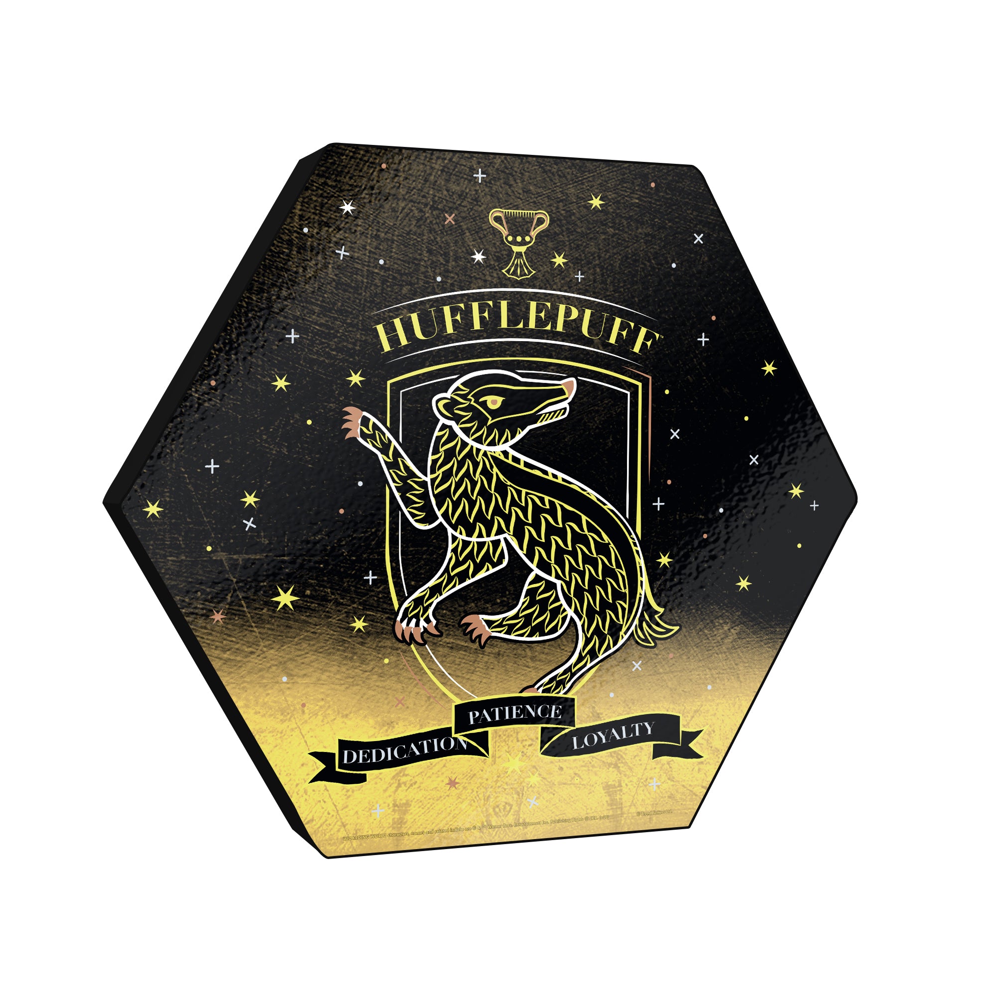 Harry Potter (Hufflepuff - Artifact Constellation) KNEXAGON® Wood Print WPHEX3515HPAR