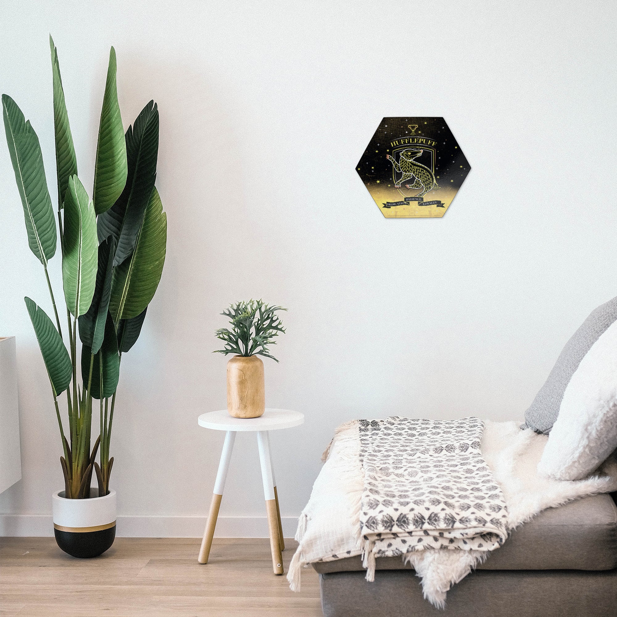 Harry Potter (Hufflepuff - Artifact Constellation) KNEXAGON® Wood Print WPHEX3515HPAR