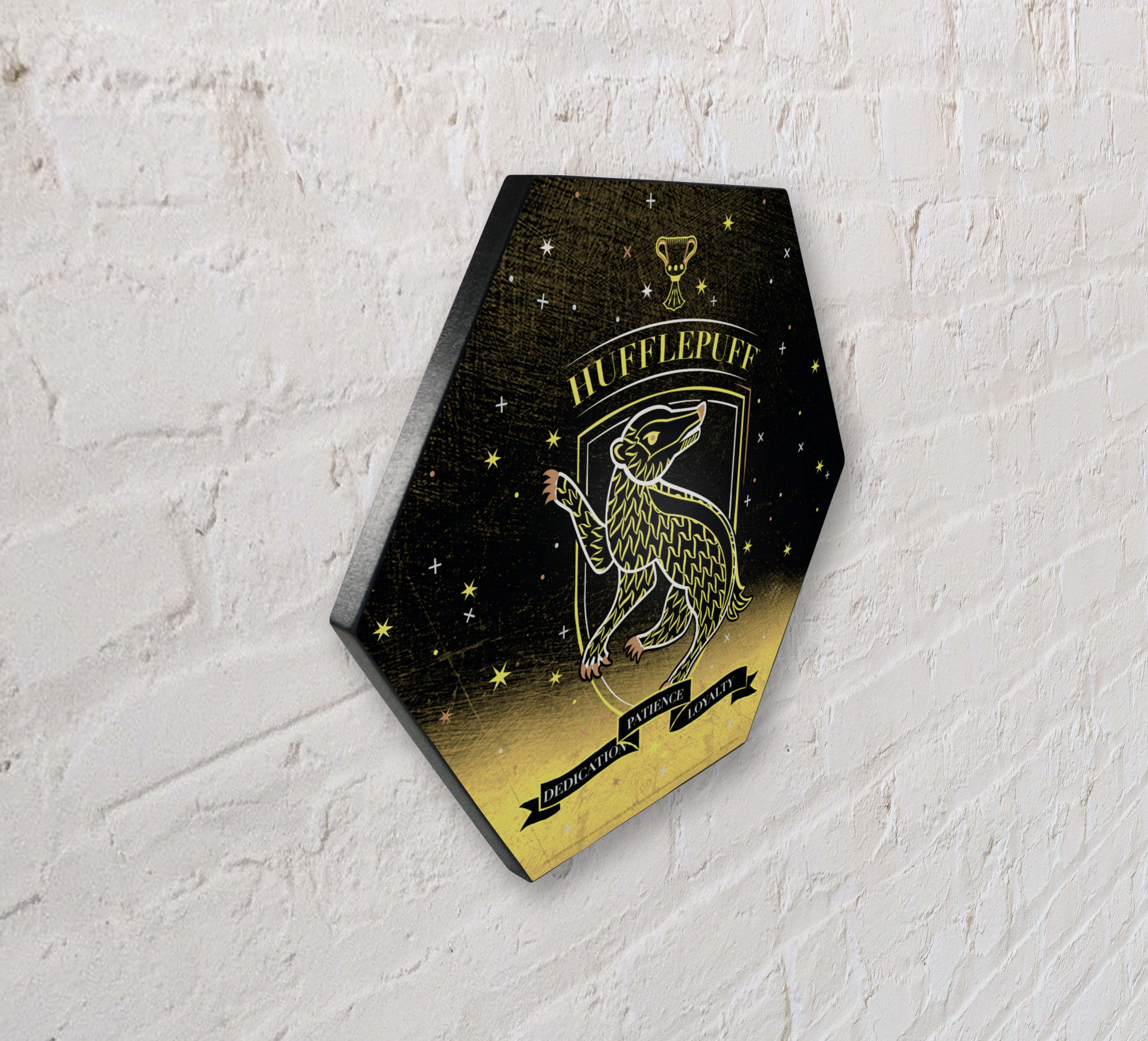Harry Potter (Hufflepuff - Artifact Constellation) KNEXAGON® Wood Print WPHEX3515HPAR