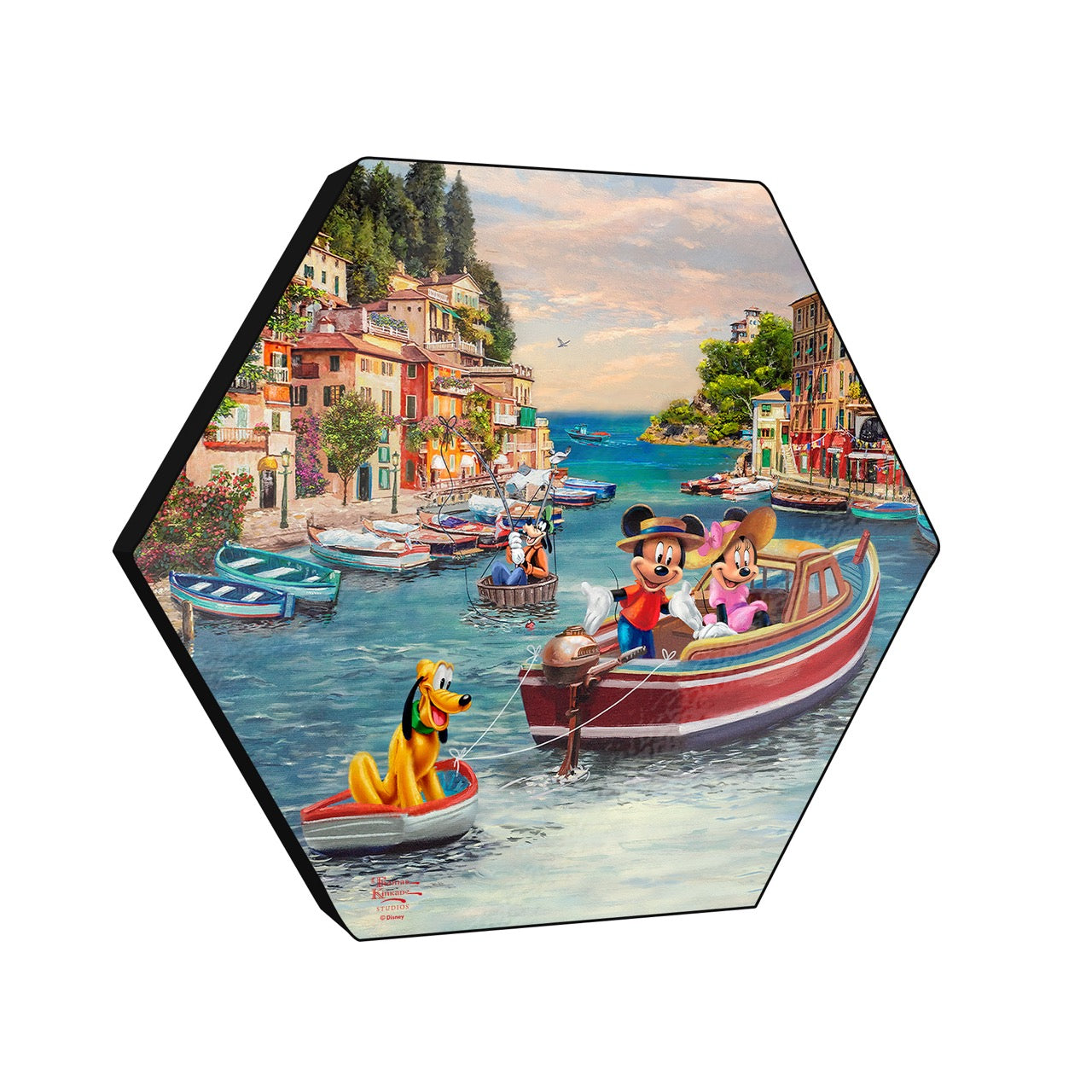 Disney (Mickey and Minnie in Italy) KNEXAGON® Wood Print WPHEX3799