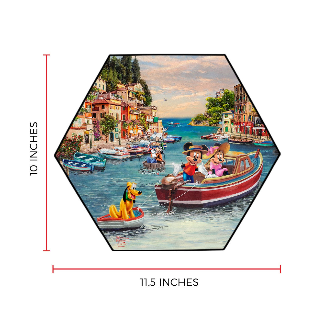 Disney (Mickey and Minnie in Italy) KNEXAGON® Wood Print WPHEX3799