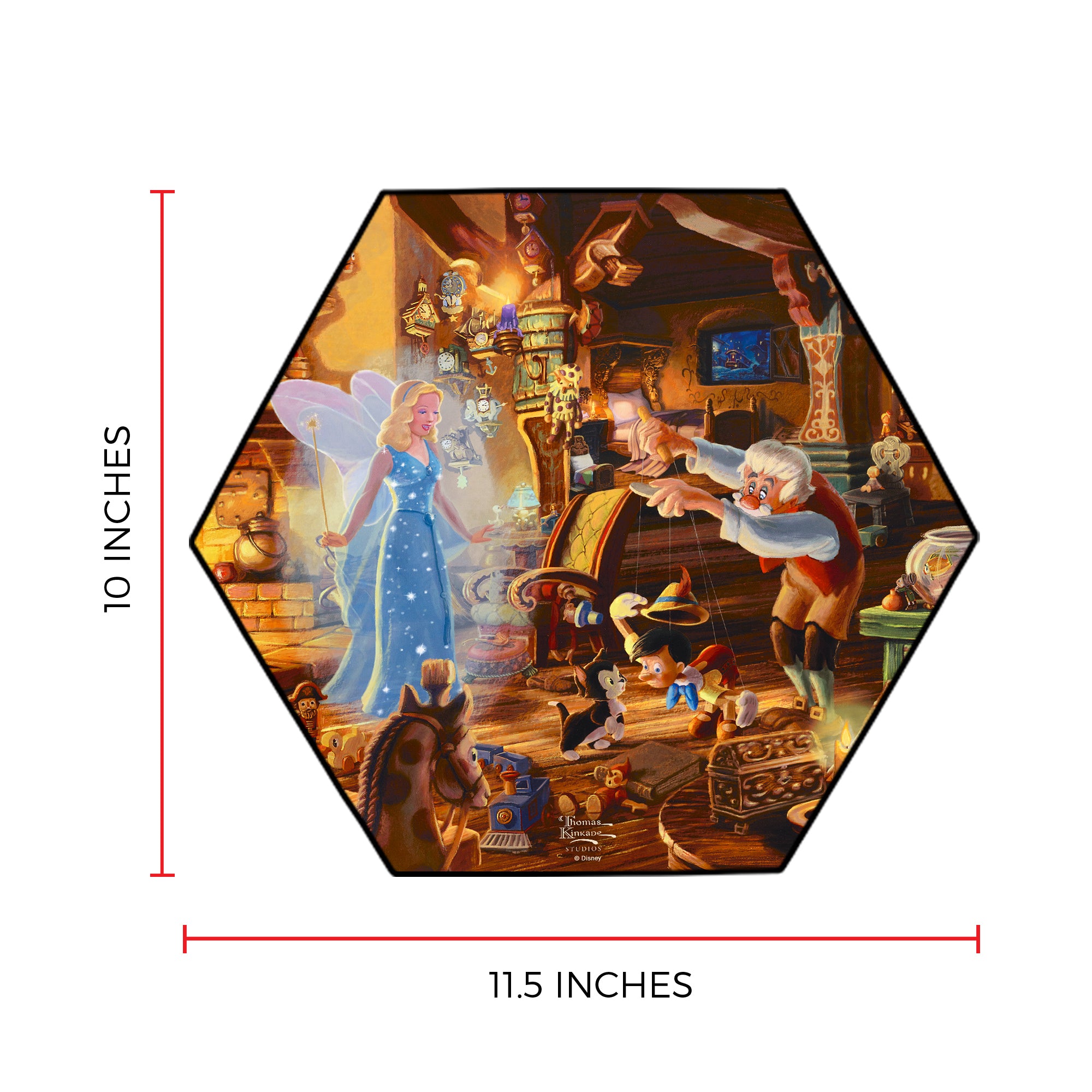 Disney (Geppettos Pinocchio) KNEXAGON® Wood Print WPHEX3807