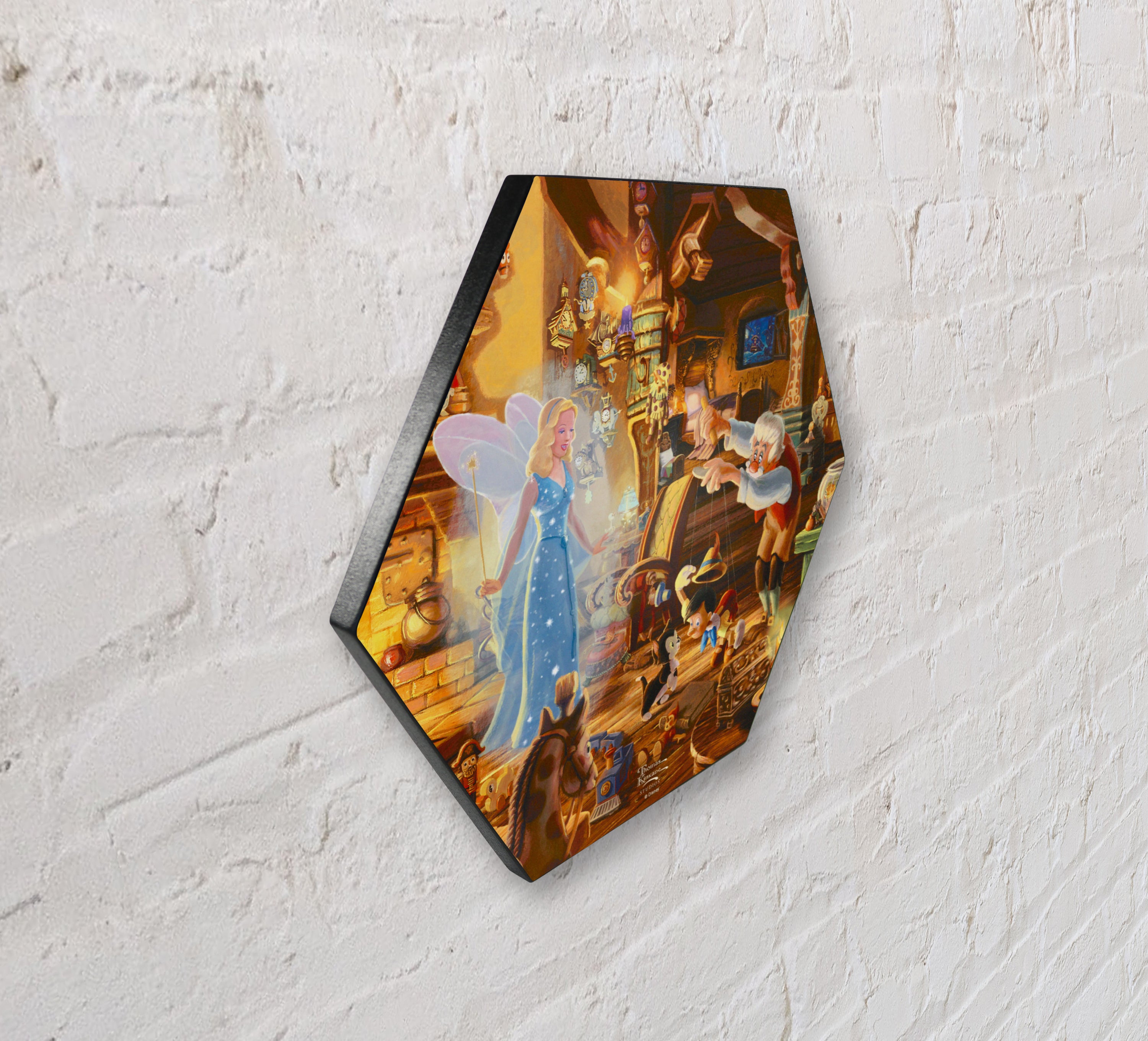 Disney (Geppettos Pinocchio) KNEXAGON® Wood Print WPHEX3807