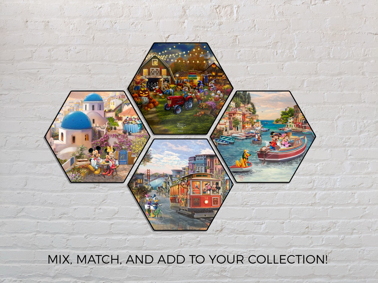 Disney (Mickey and Minnie Pumpkin Festival) KNEXAGON® Wood Print WPHEX3824