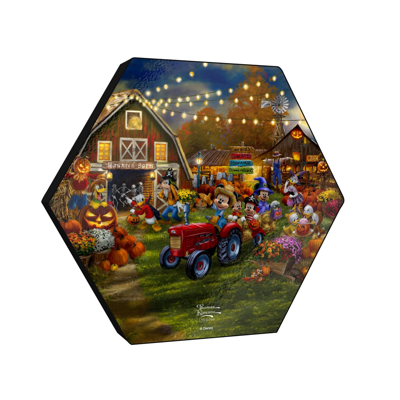 Disney (Mickey and Minnie Pumpkin Festival) KNEXAGON® Wood Print WPHEX3824