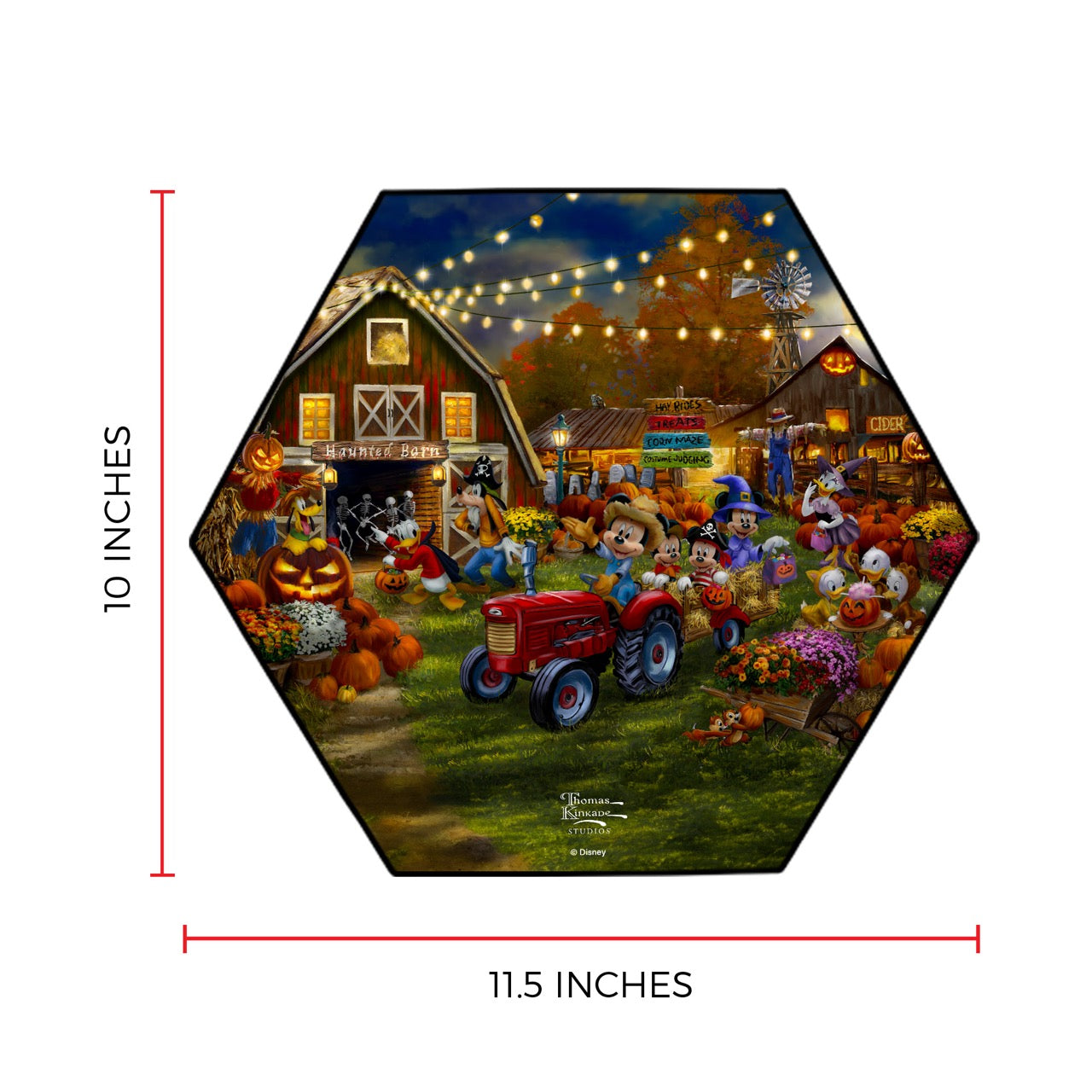 Disney (Mickey and Minnie Pumpkin Festival) KNEXAGON® Wood Print WPHEX3824