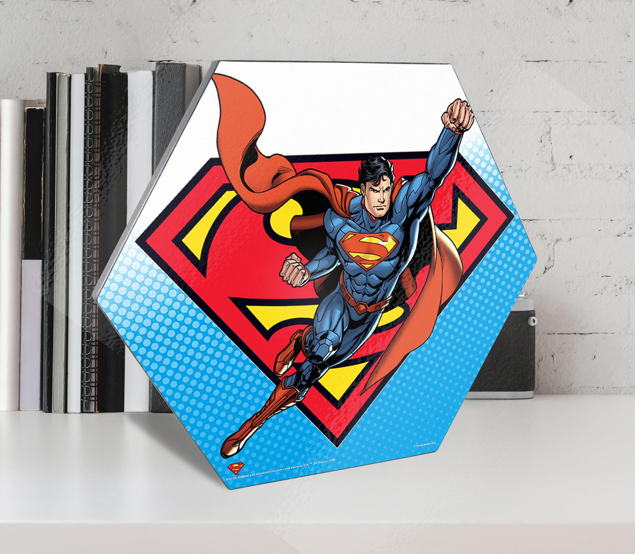 DC Comics (Justice League - Superman) KNEXAGON® Wood Print WPHEX3866DCJL