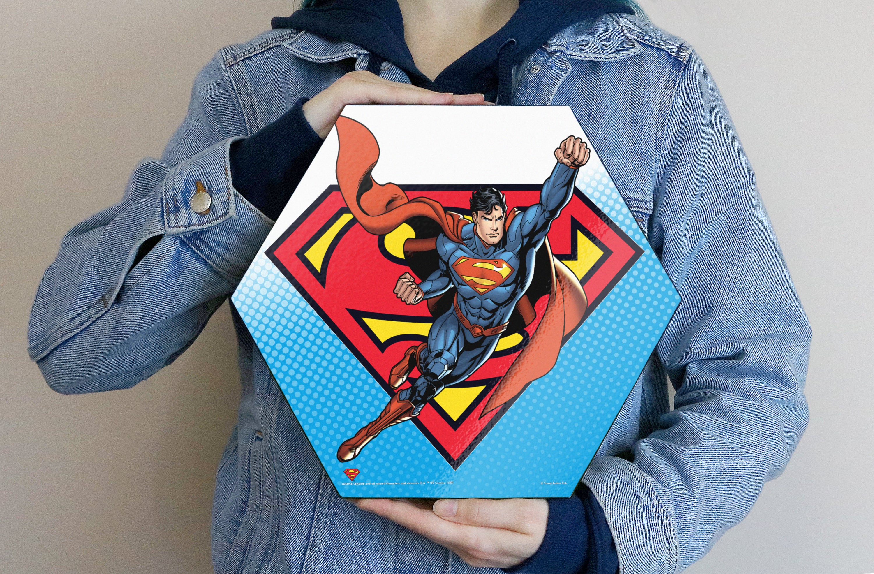 DC Comics (Justice League - Superman) KNEXAGON® Wood Print WPHEX3866DCJL