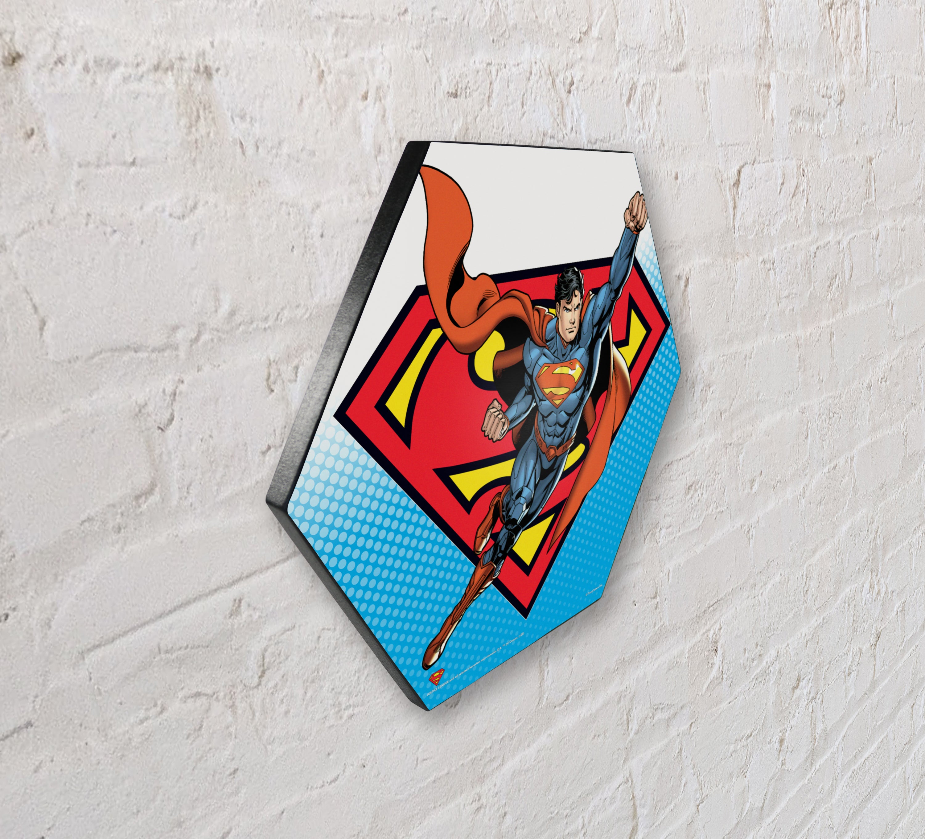 DC Comics (Justice League - Superman) KNEXAGON® Wood Print WPHEX3866DCJL