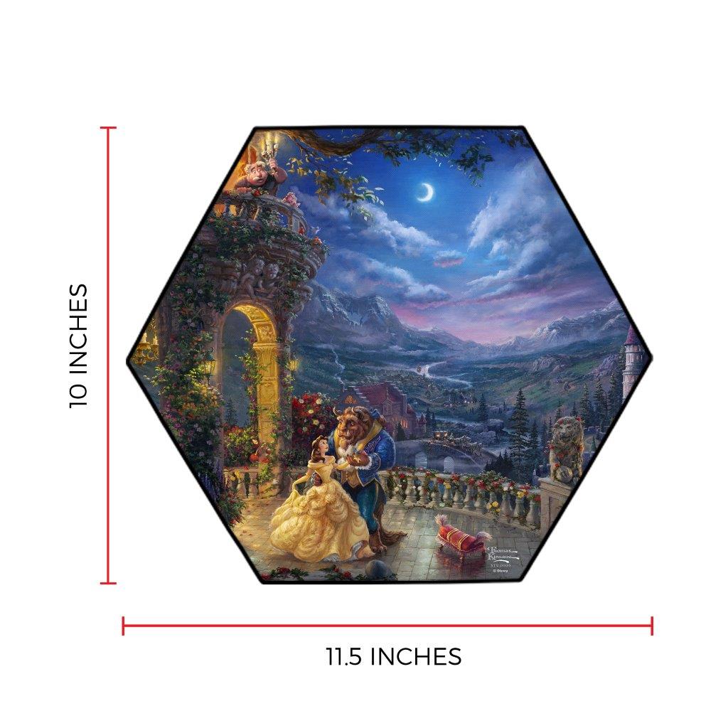 Disney (Beauty and the Beast Dancing in the Moonlight) KNEXAGON™ Wood Print WPHEX3875