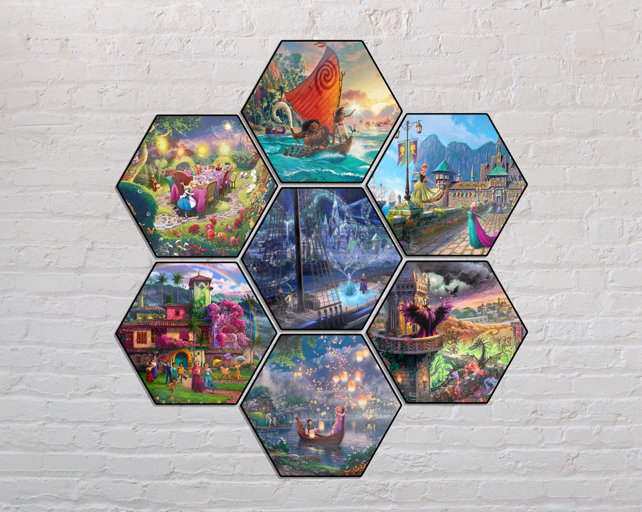 Disney (Frozen – Love and Magic) KNEXAGON™ Wood Print WPHEX4014