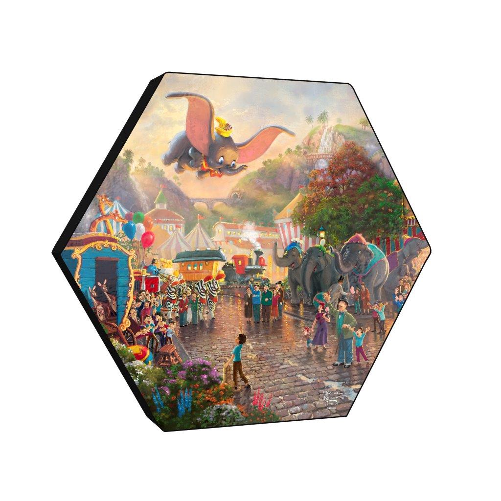 Disney (Dumbo Circus Flight) KNEXAGON™ Wood Print WPHEX4068