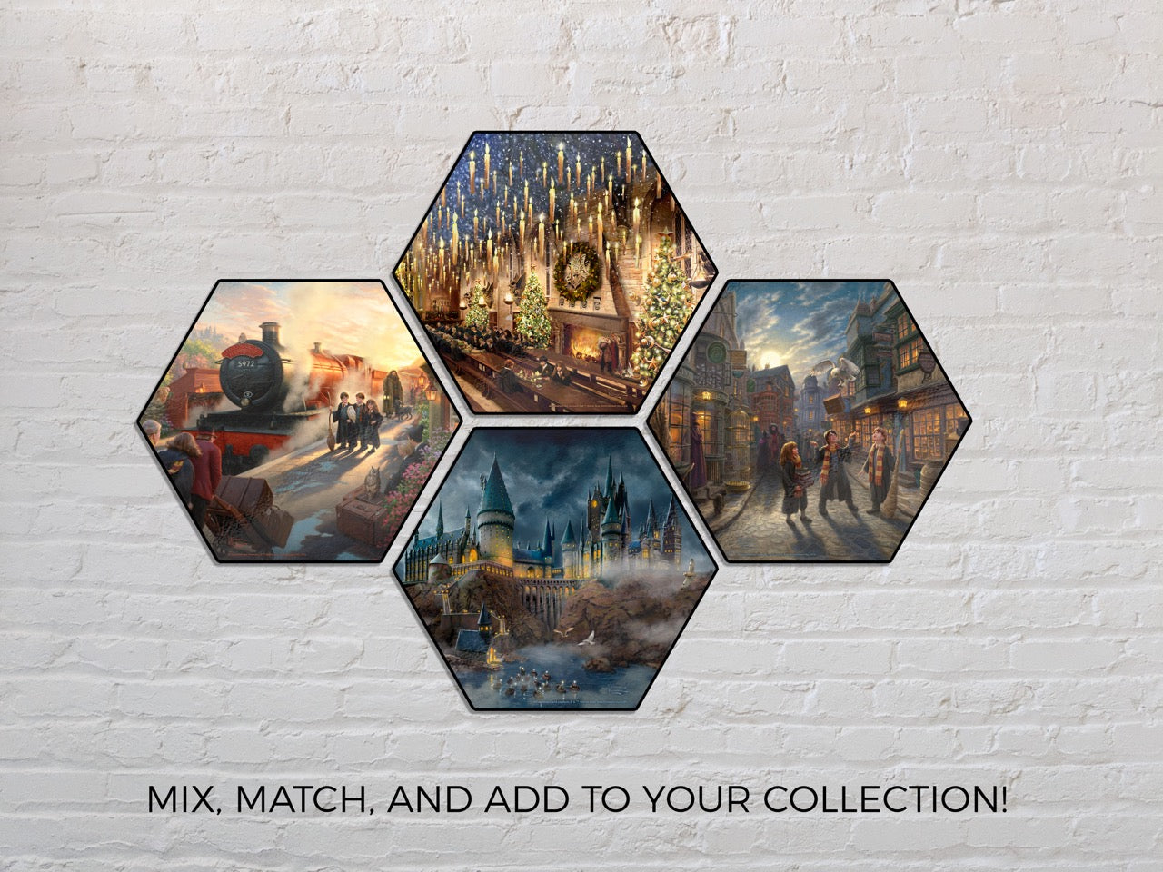 Harry Potter™ Thomas Kinkade Studios (Great Hall) KNEXAGON® Wall Art WPHEX4158