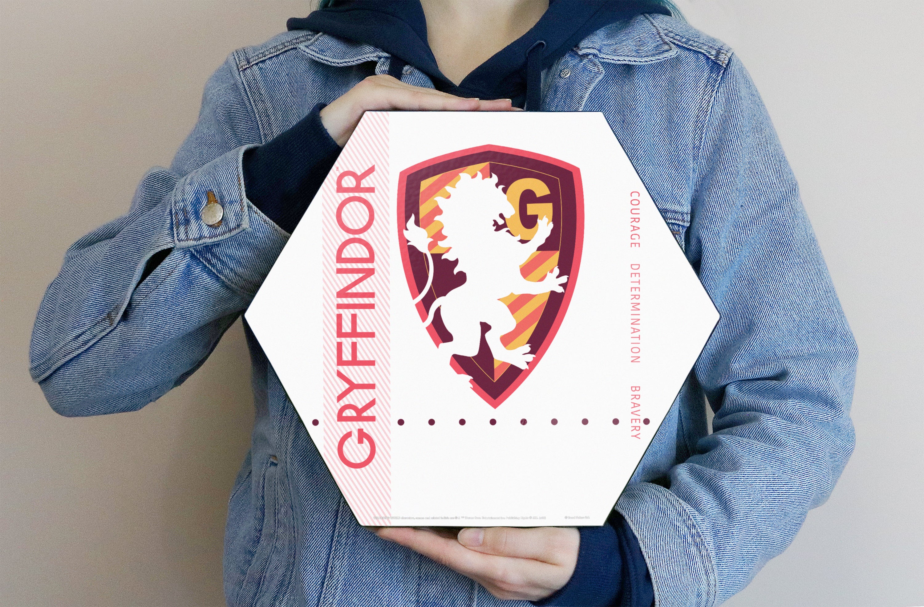 Harry Potter (Gryffindor Shield) KNEXAGON® Wood Print WPHEX4159HPSH