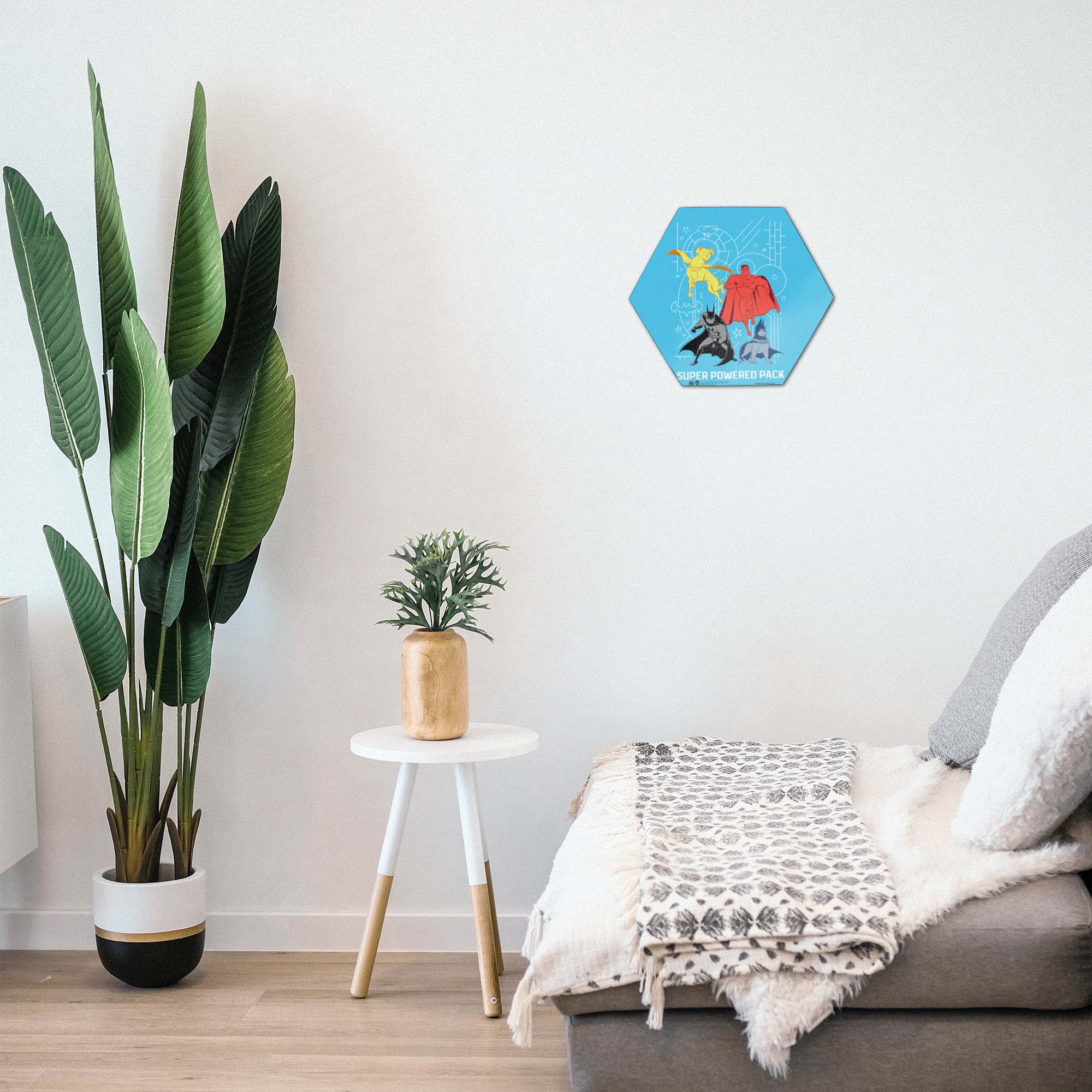 DC League of Super-Pets (Super Powered Squad) KNEXAGON® Wood Print WPHEX4181