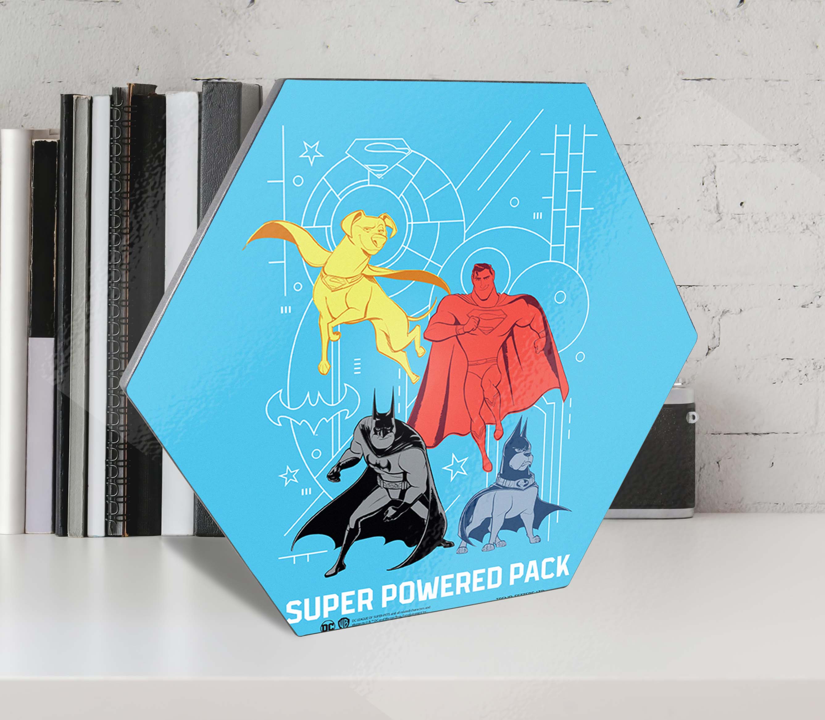 DC League of Super-Pets (Super Powered Squad) KNEXAGON® Wood Print WPHEX4181