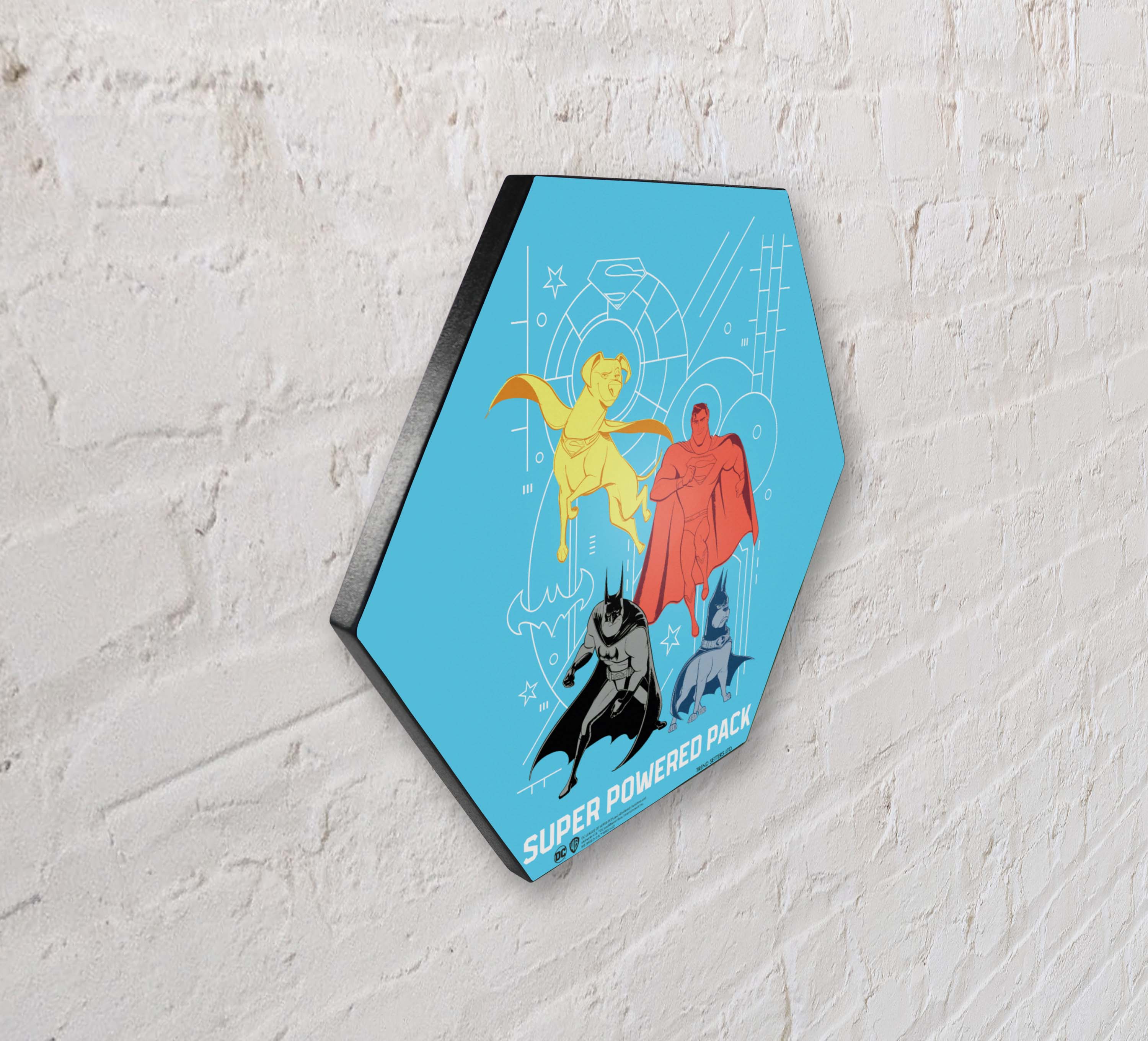 DC League of Super-Pets (Super Powered Squad) KNEXAGON® Wood Print WPHEX4181