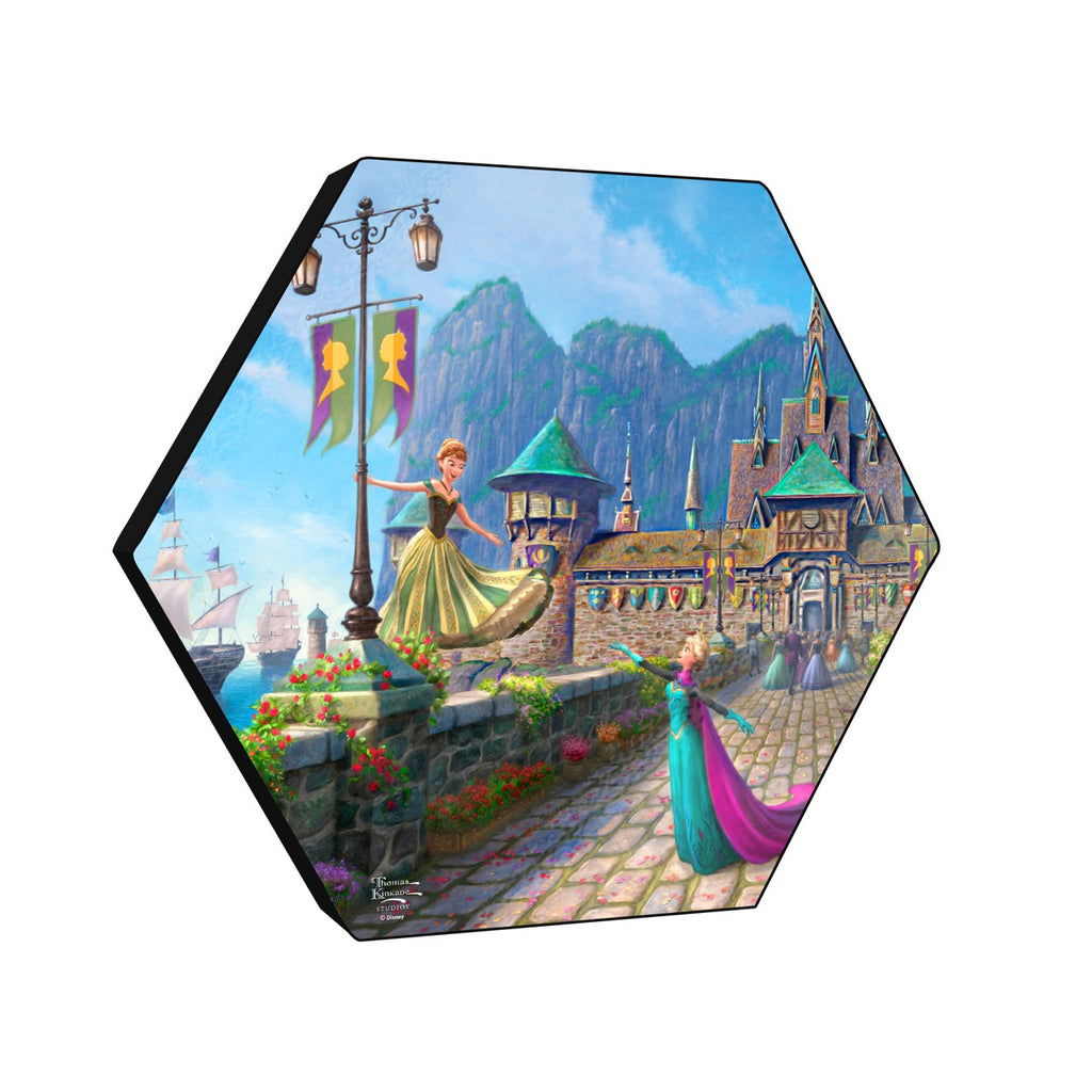 Disney (Frozen Celebration in Arendelle) KNEXAGON® Wood Print WPHEX4606